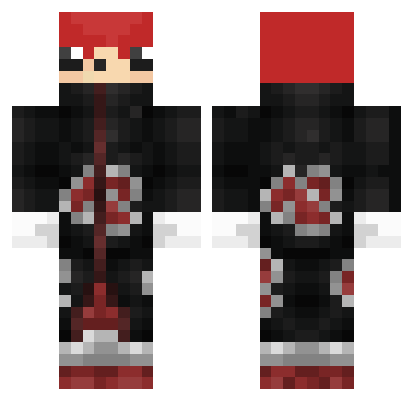 w3lithon Minecraft skin, front and back view