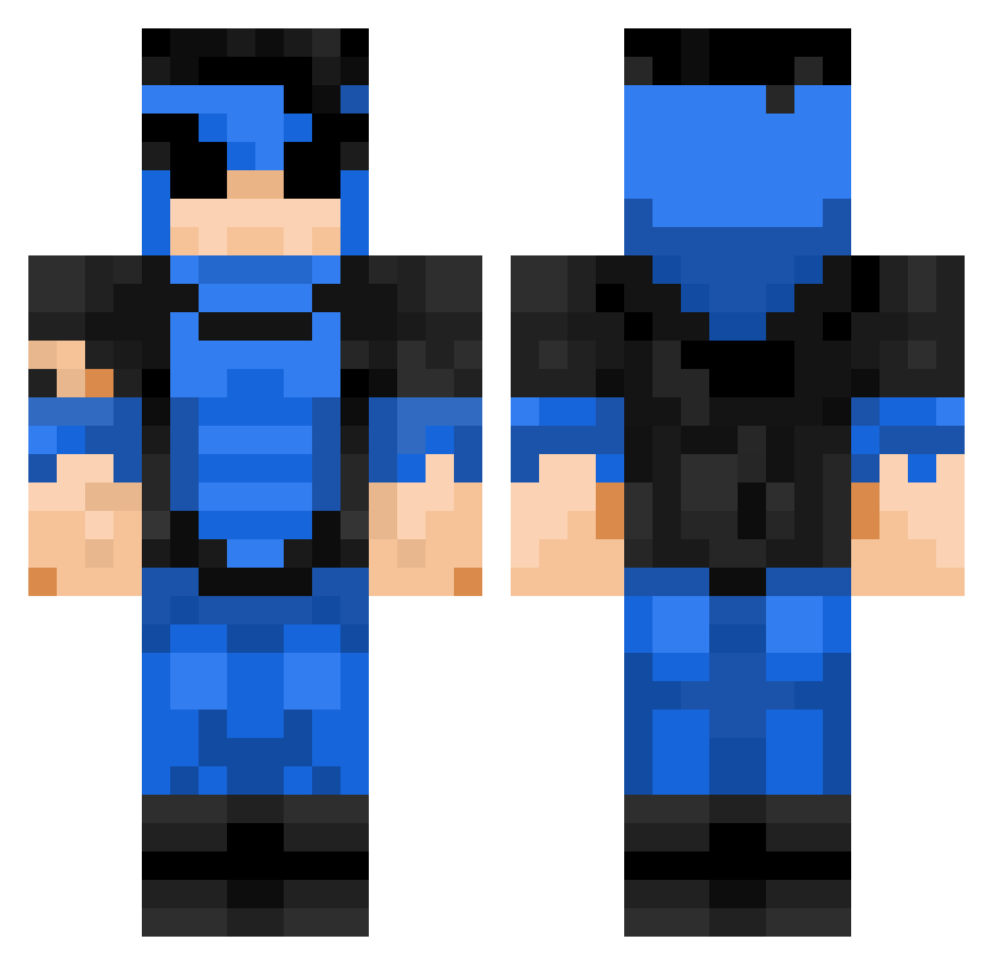 dwin88 Minecraft skin, front and back view