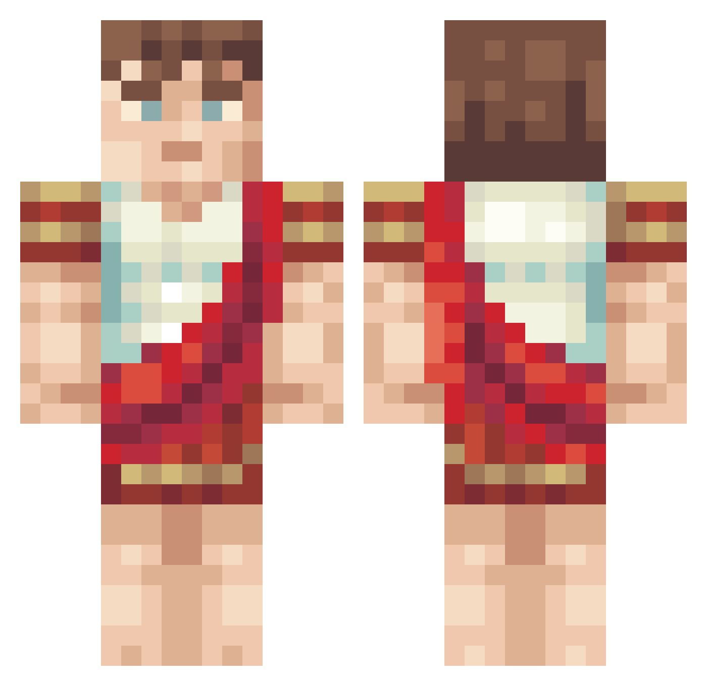 steak4k Minecraft skin, front and back view