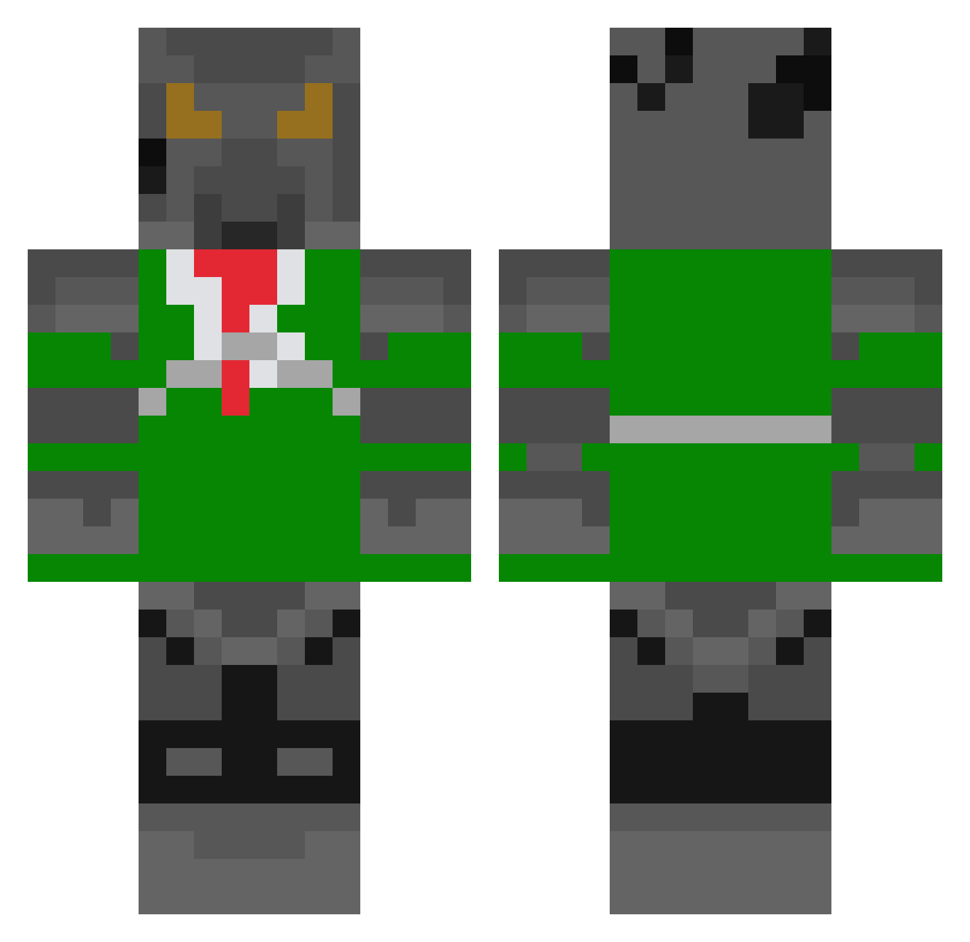 bonsai62 Minecraft skin, front and back view