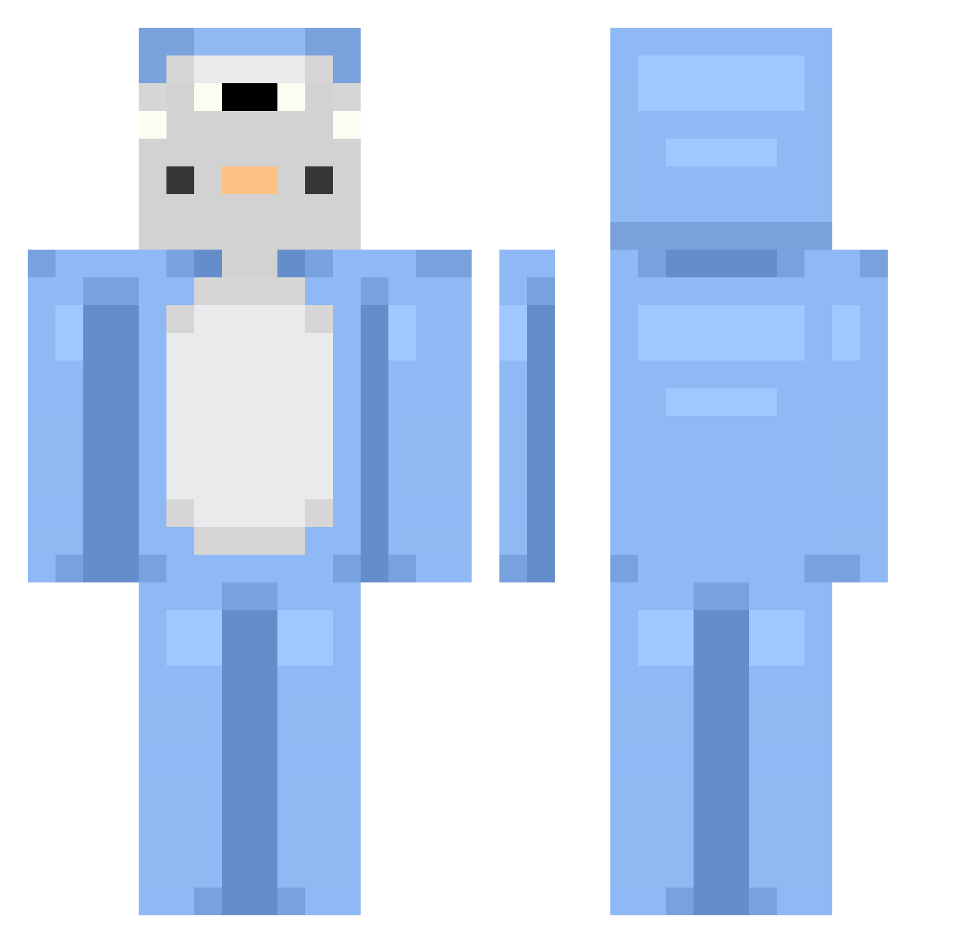 BaOdaymissyou Minecraft skin, front and back view