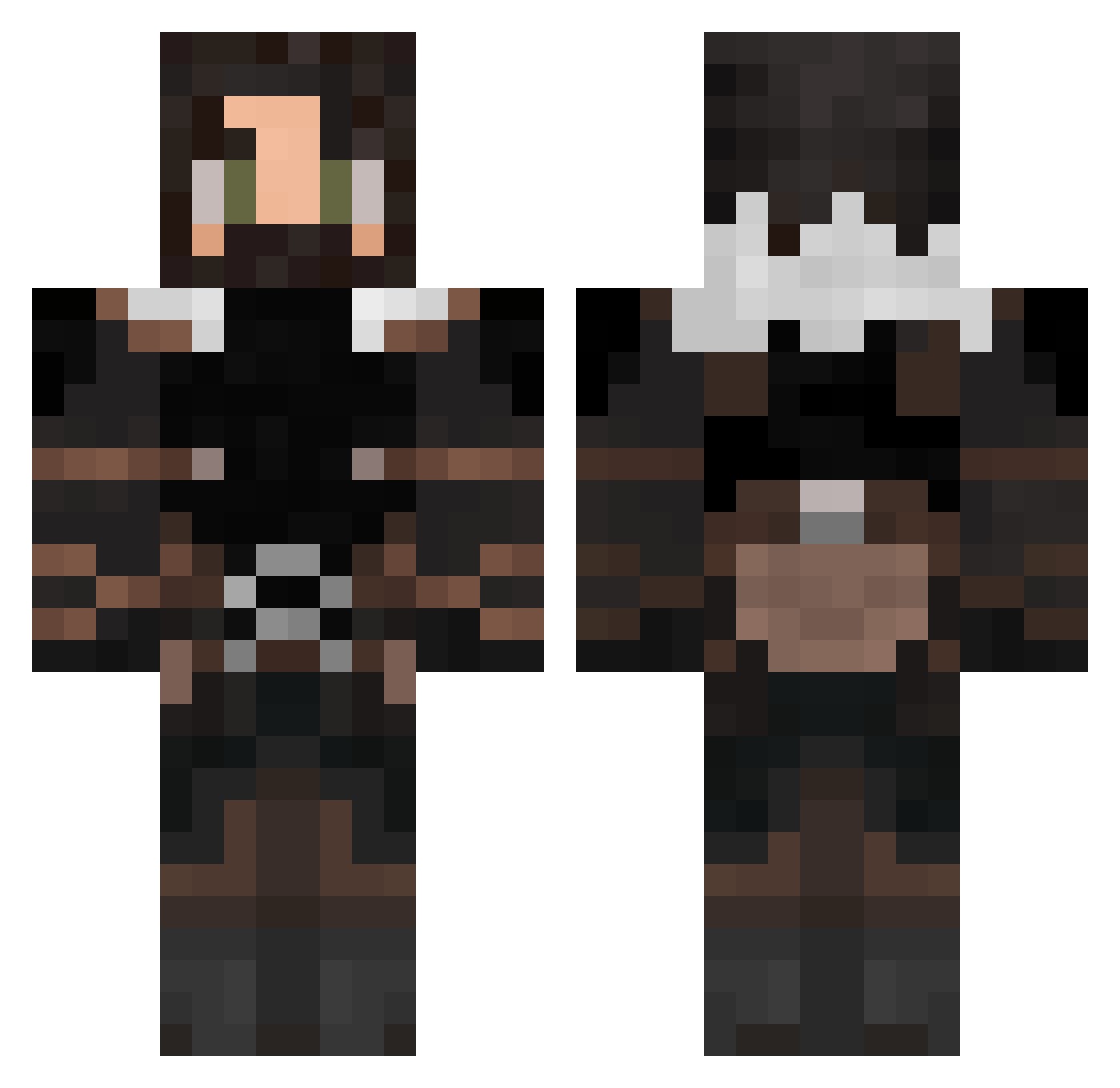 xnrsmatrixx Minecraft skin, front and back view