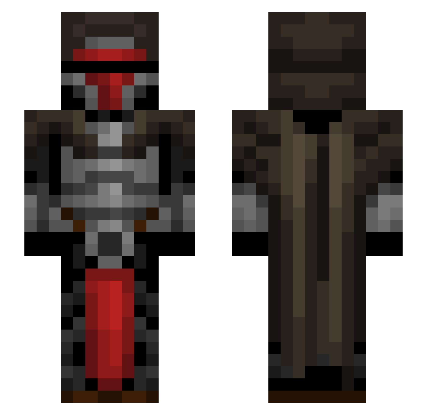 DaarkLordJo Minecraft skin, front and back view
