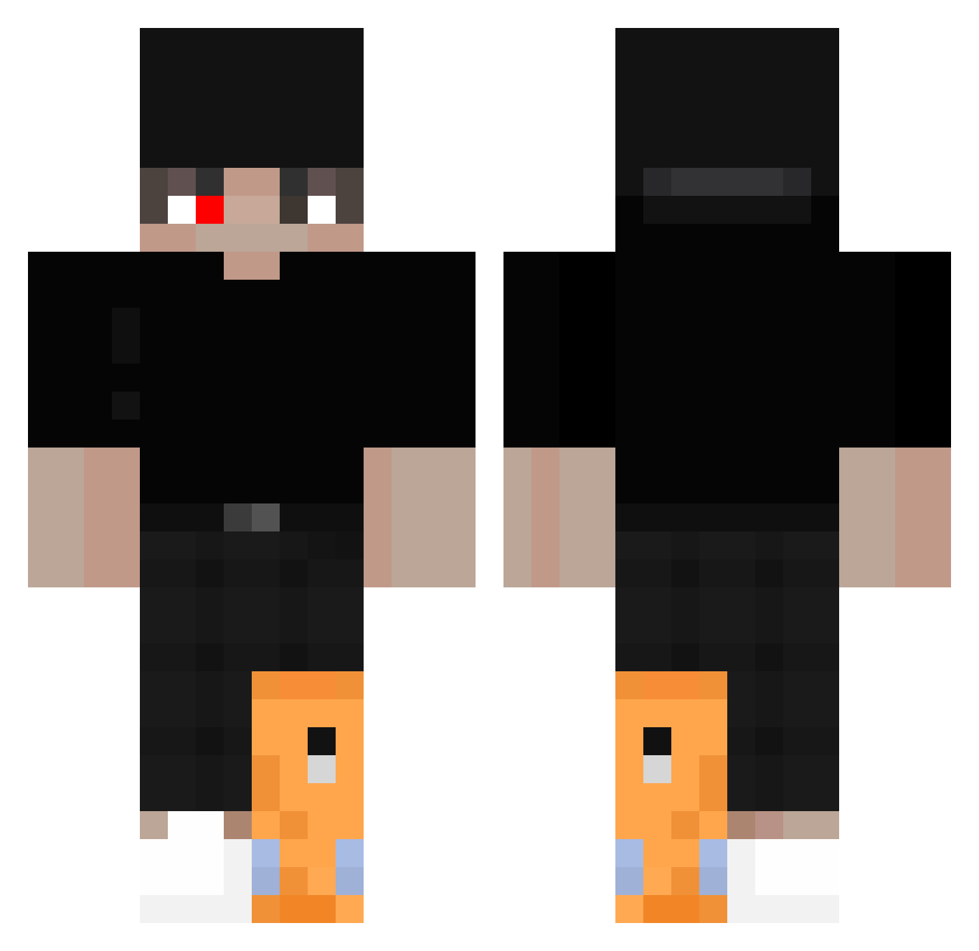 MatixMinkruft Minecraft skin, front and back view