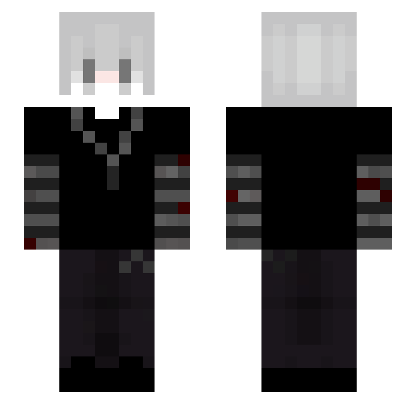 Wahoo612 Minecraft skin, front and back view