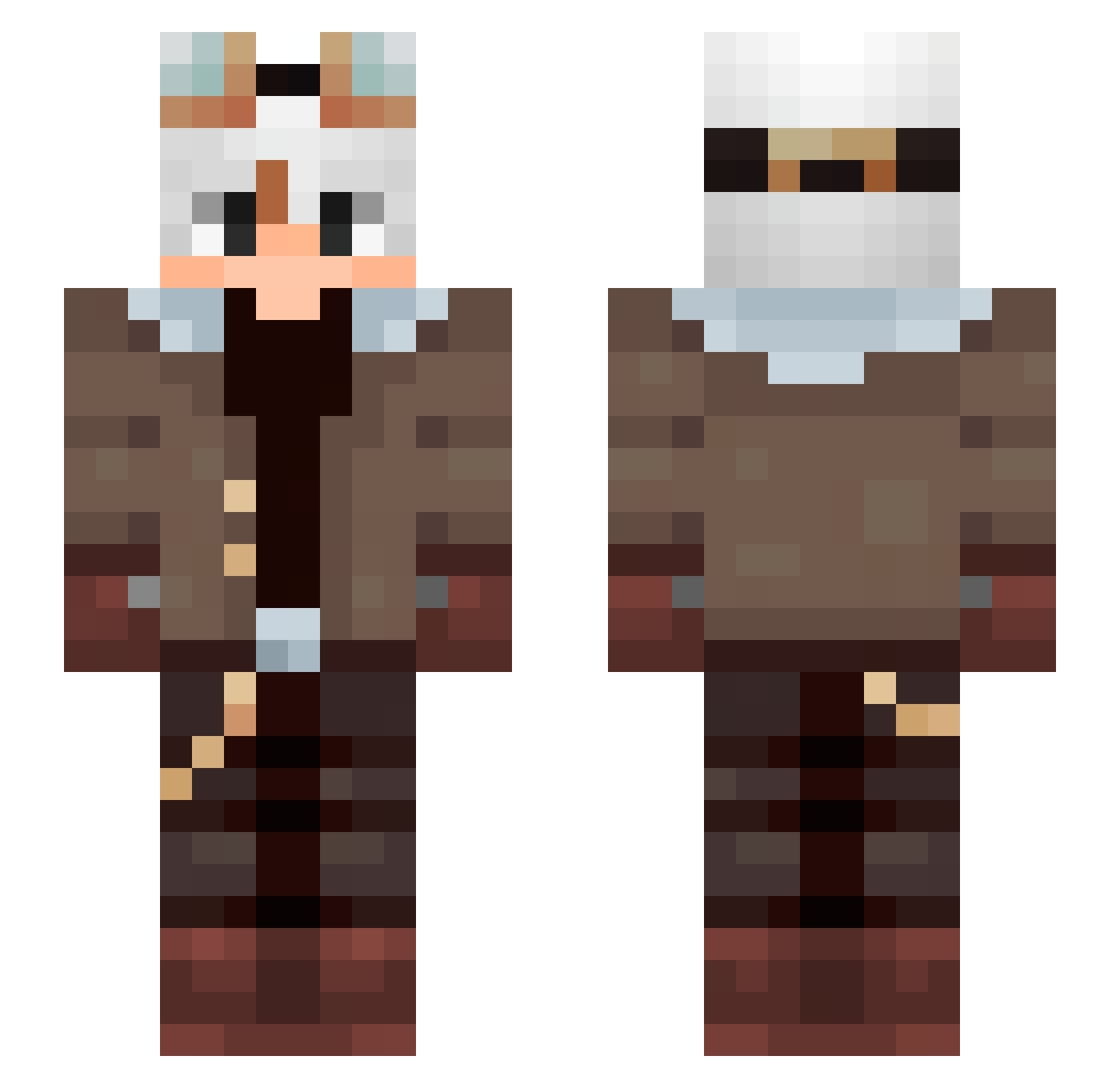 Miautaro Minecraft skin, front and back view