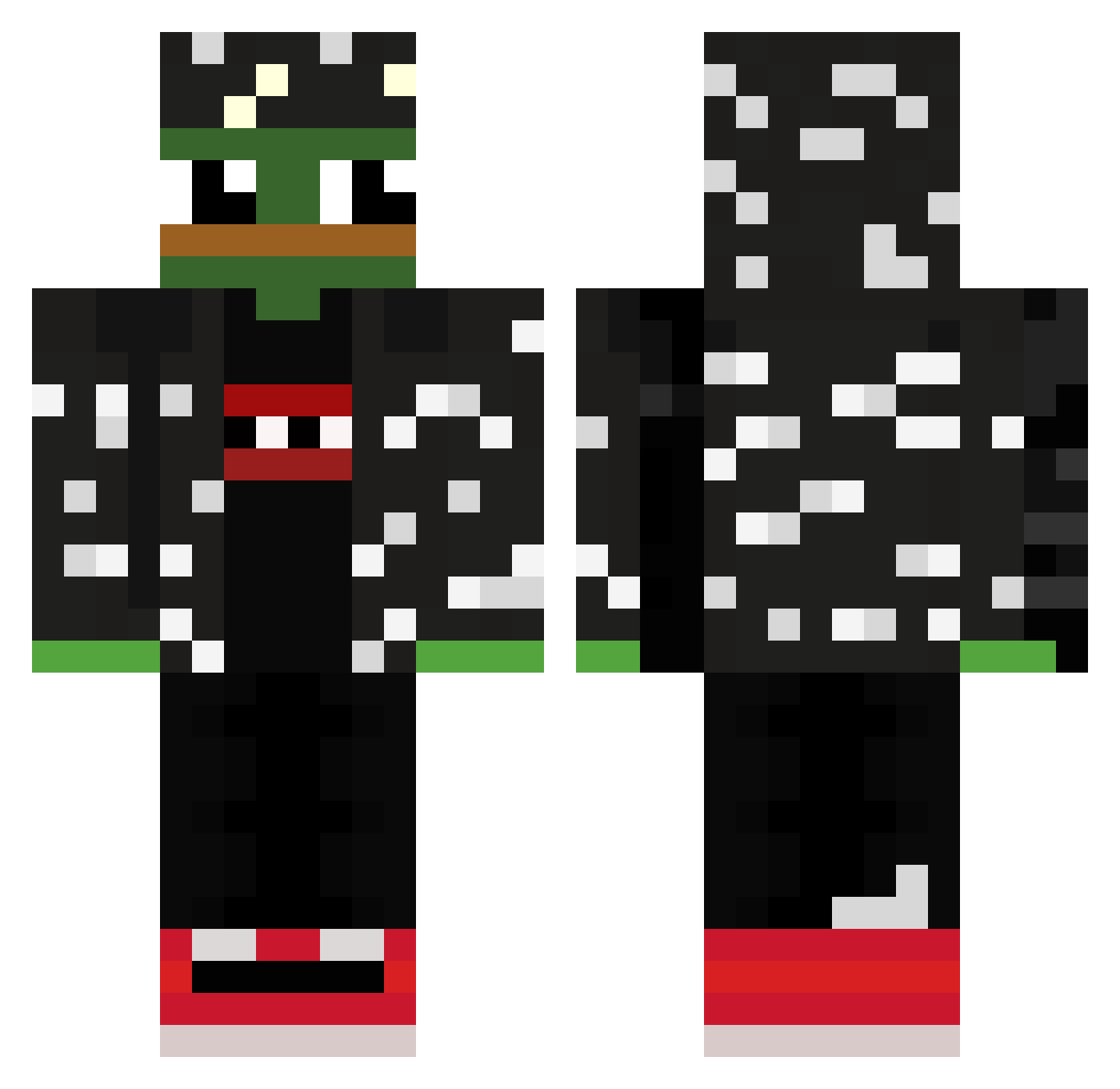 Kaylarik Minecraft skin, front and back view