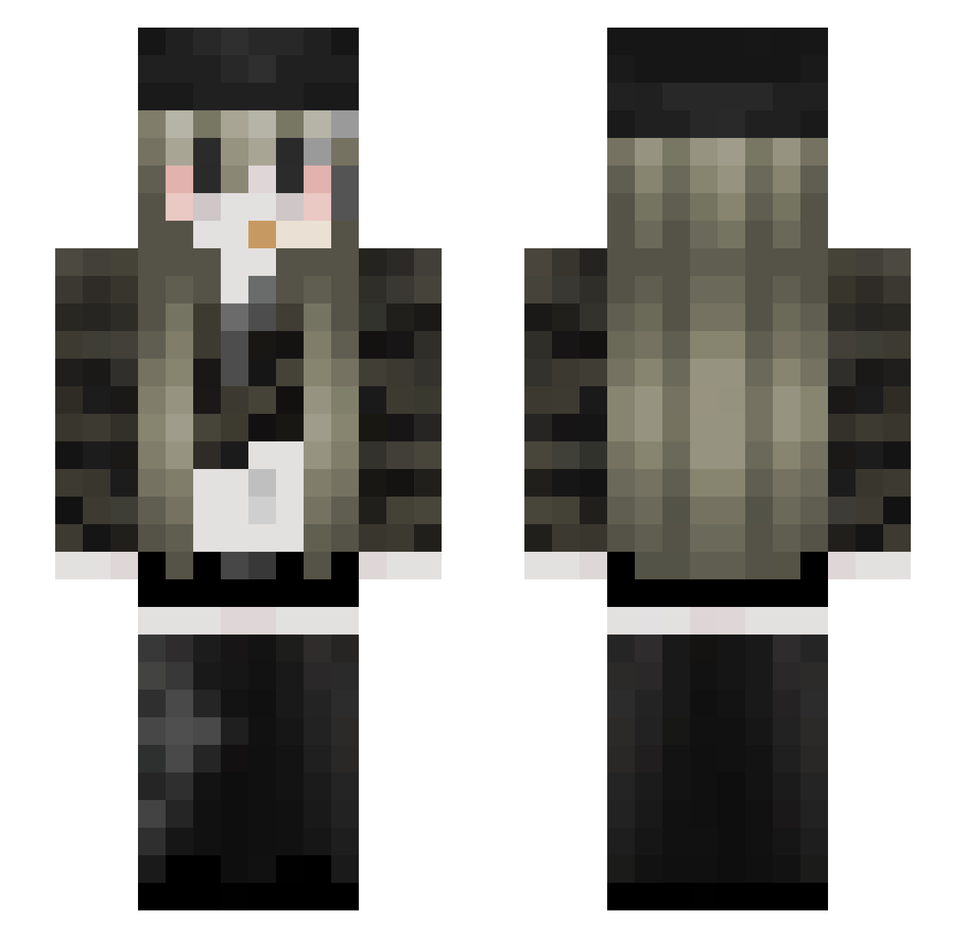 iwantamommy Minecraft skin, front and back view