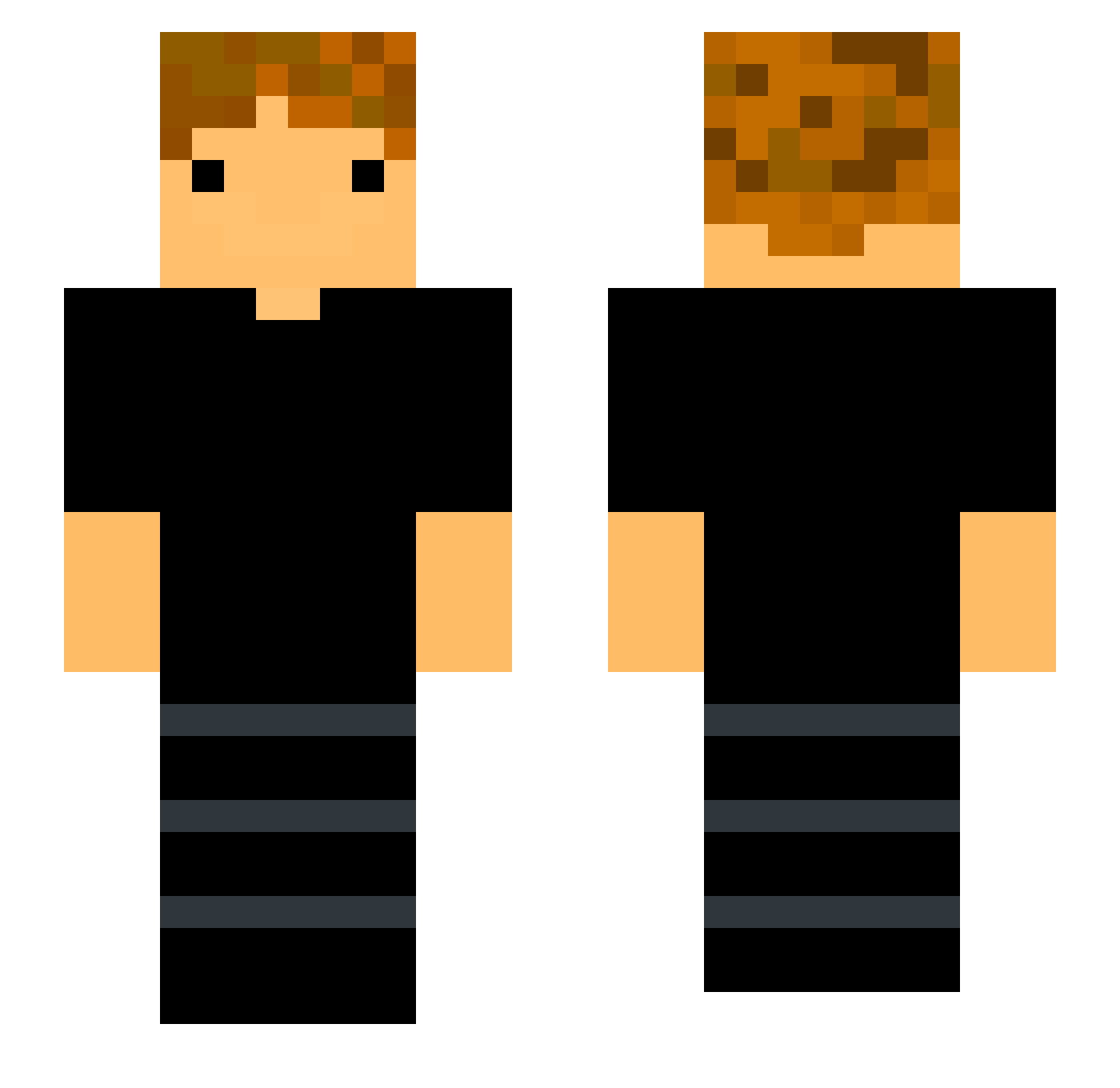 GuterLuke Minecraft skin, front and back view