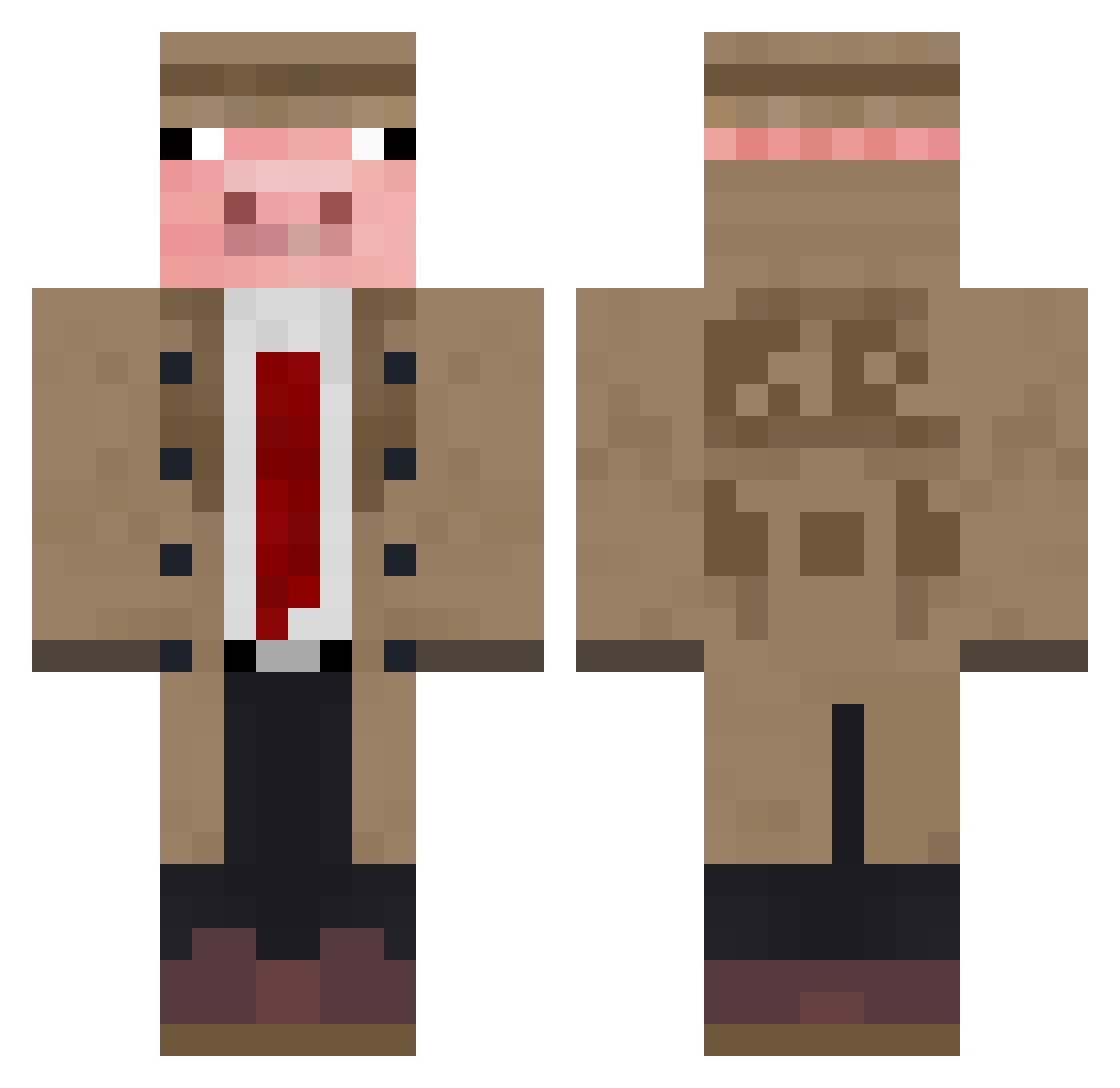 Vojta2131 Minecraft skin, front and back view