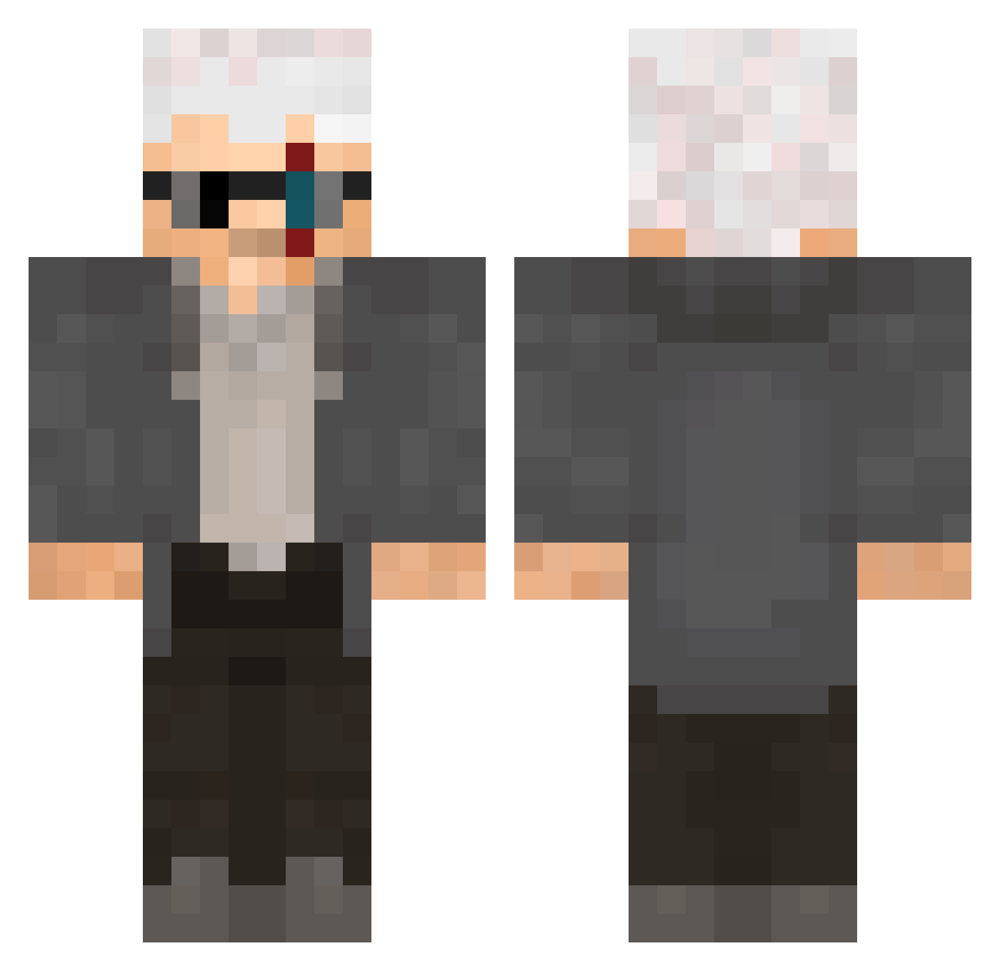 Cceb Minecraft skin, front and back view