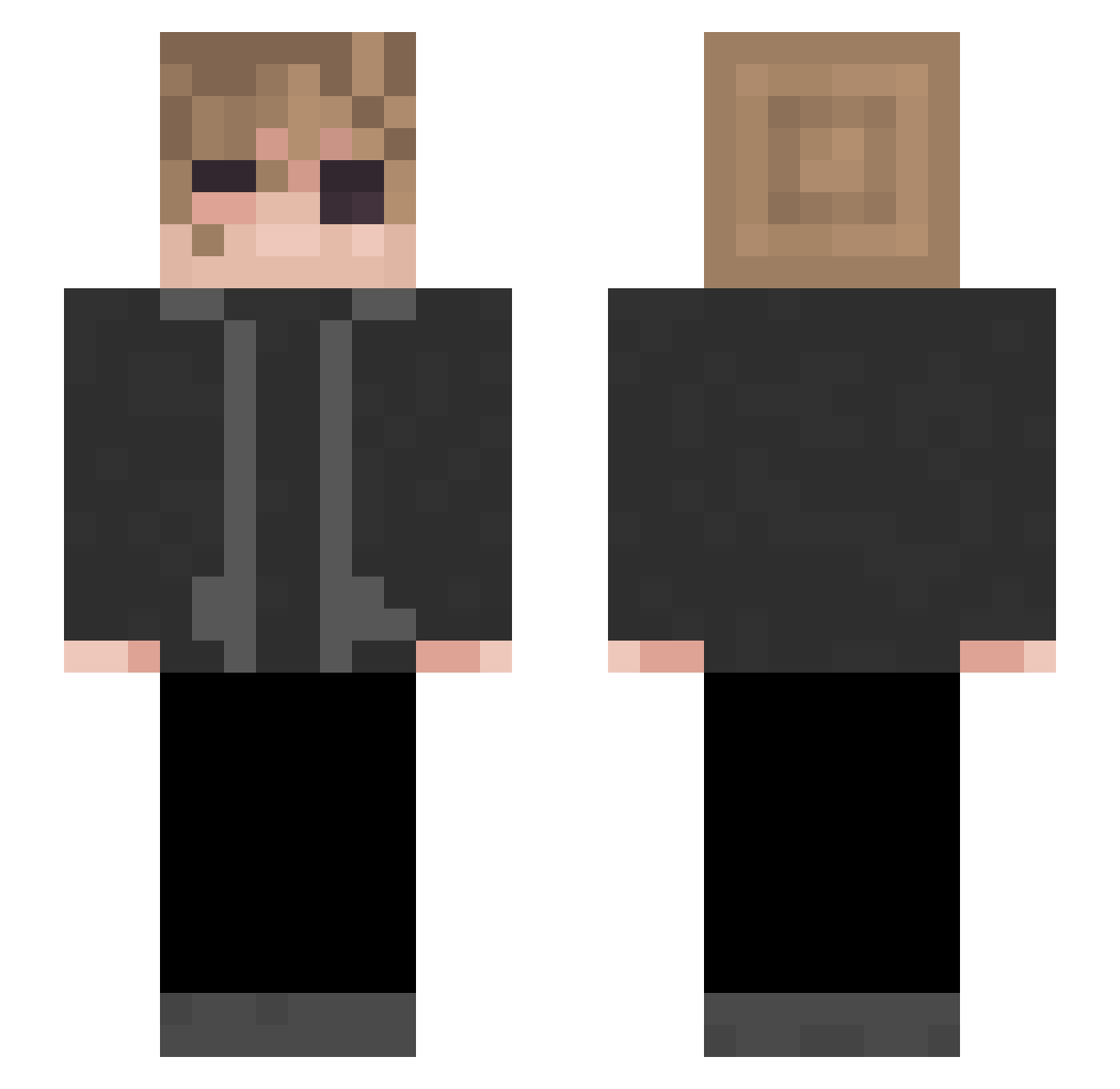 _Fire_80 Minecraft skin, front and back view