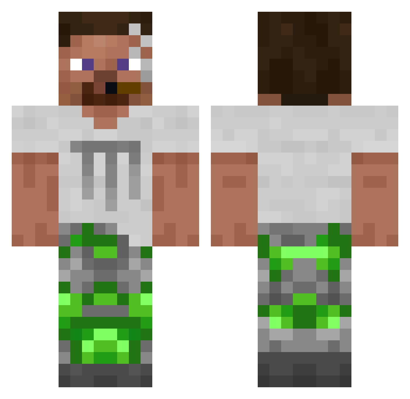 sentick_ Minecraft skin, front and back view