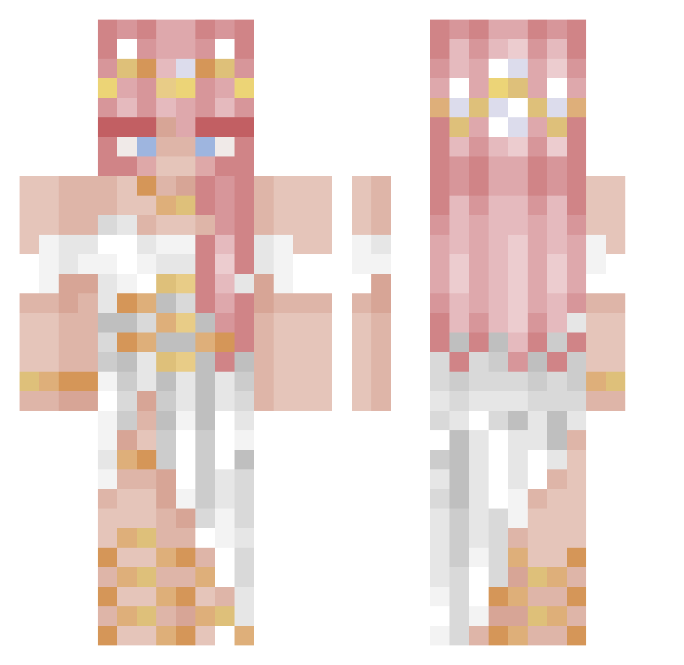 Palmyrene Minecraft skin, front and back view