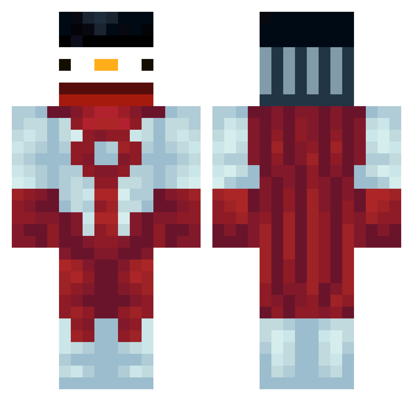 GonZ1h Minecraft skin, front and back view