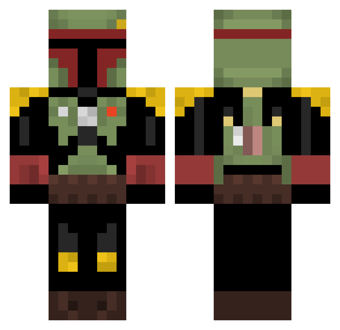Torta149 Minecraft skin, front and back view
