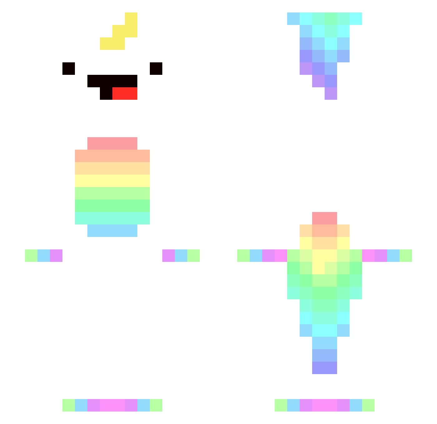 Carlalalalala Minecraft skin, front and back view