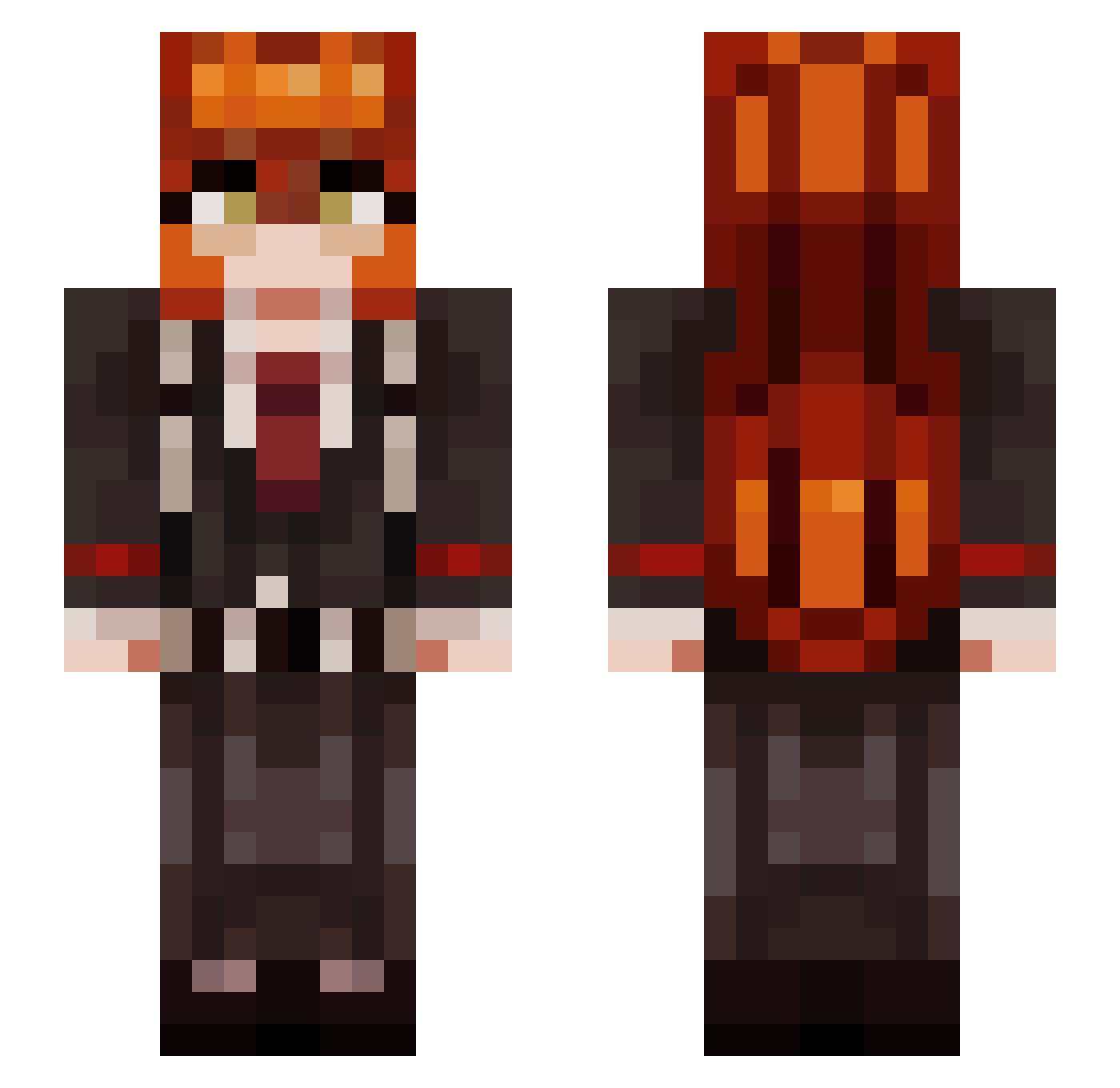 smtee Minecraft skin, front and back view