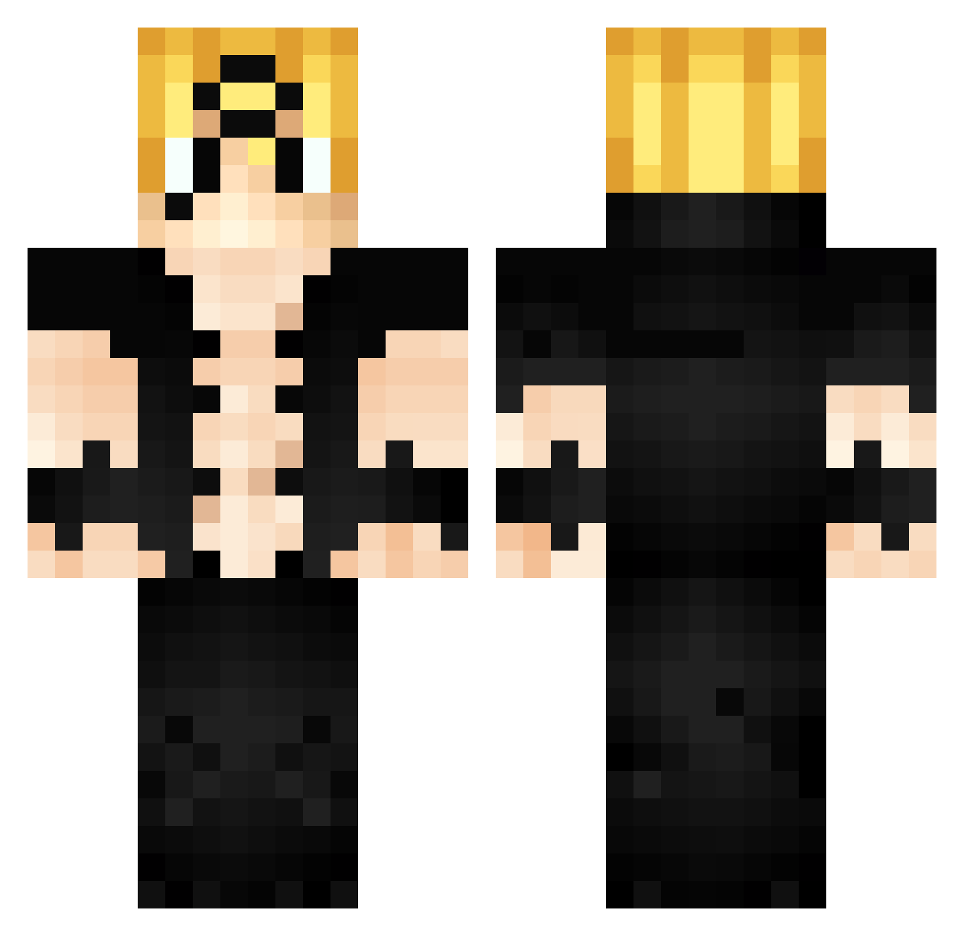 daddyranga Minecraft skin, front and back view