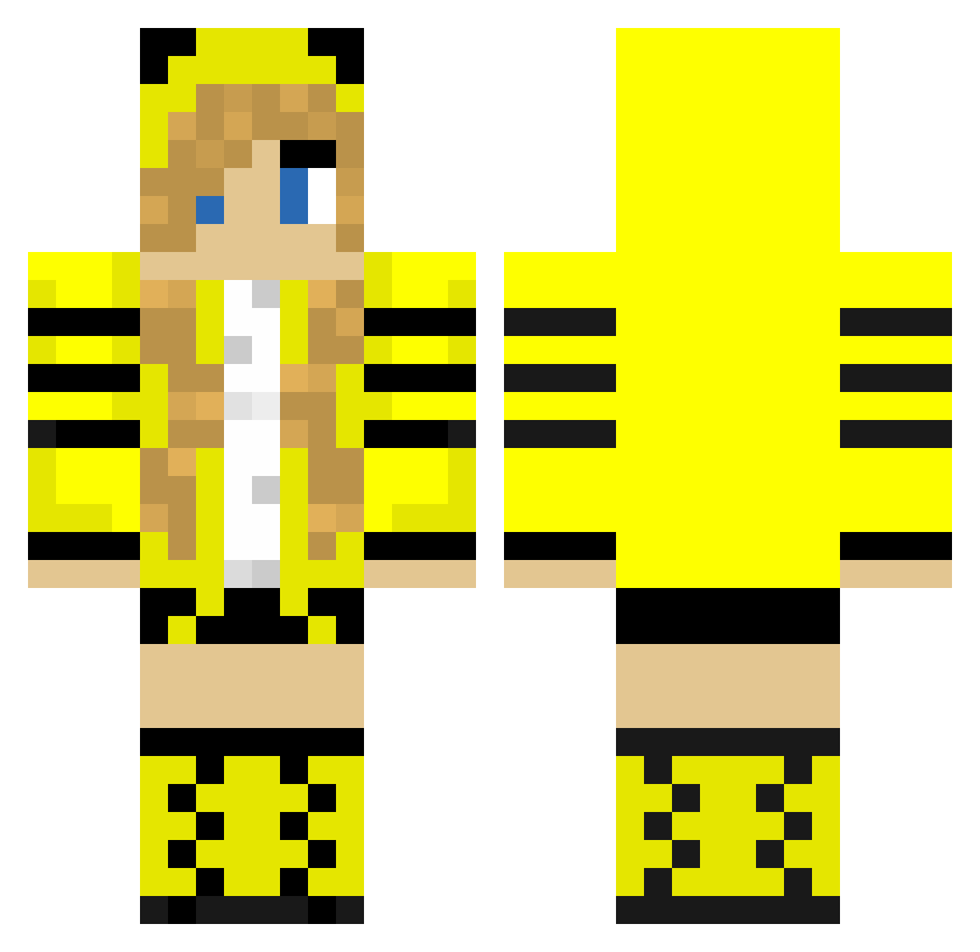 anetta Minecraft skin, front and back view