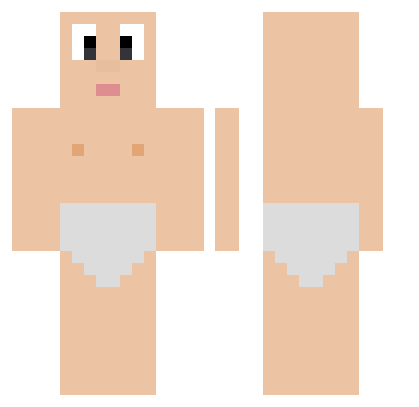 Trydent_ Minecraft skin, front and back view