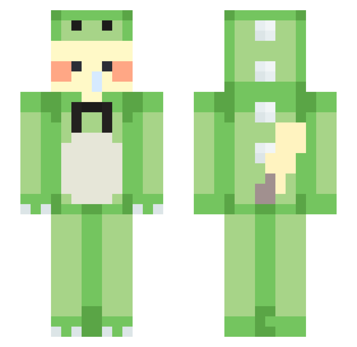 Coony_ Minecraft skin, front and back view