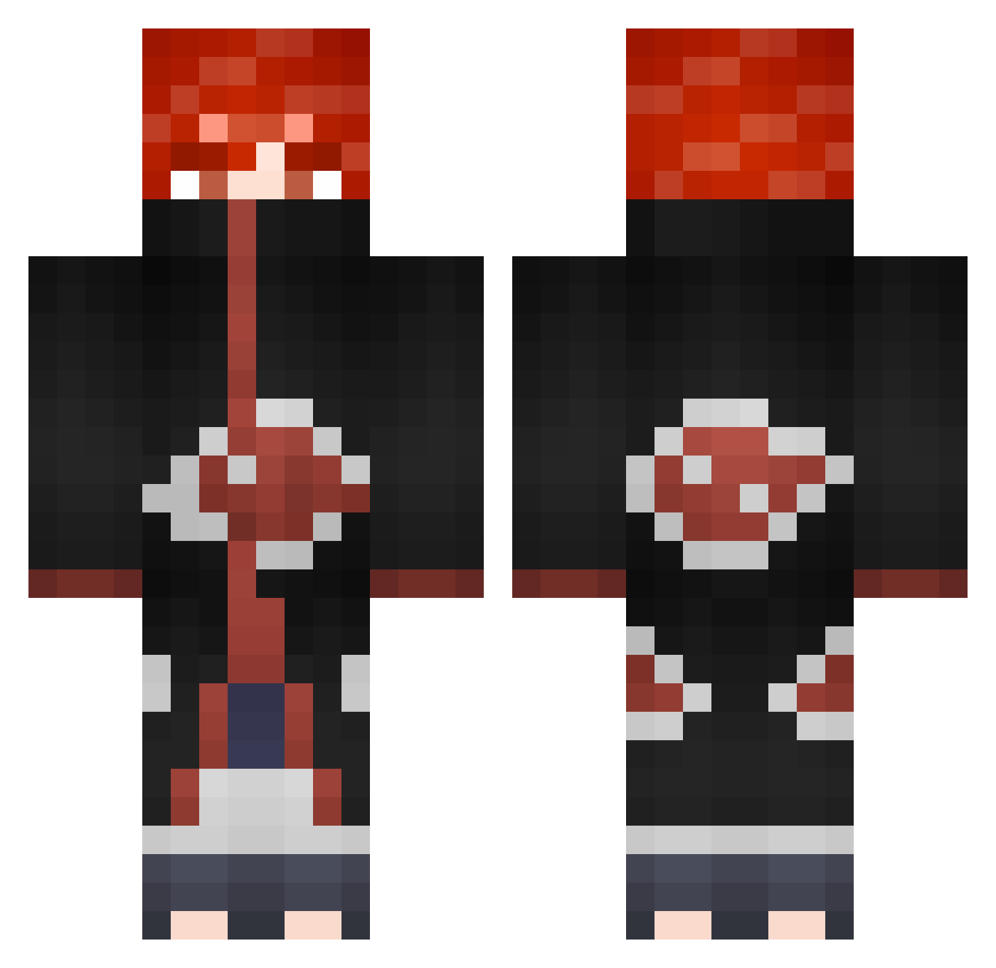 fijibottle Minecraft skin, front and back view