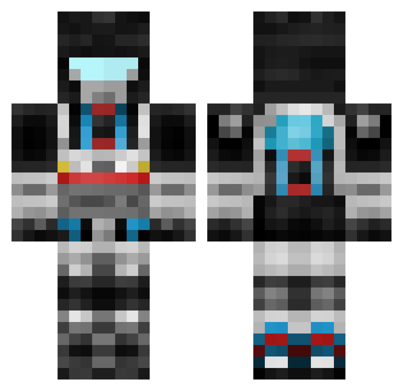 pepebryson Minecraft skin, front and back view