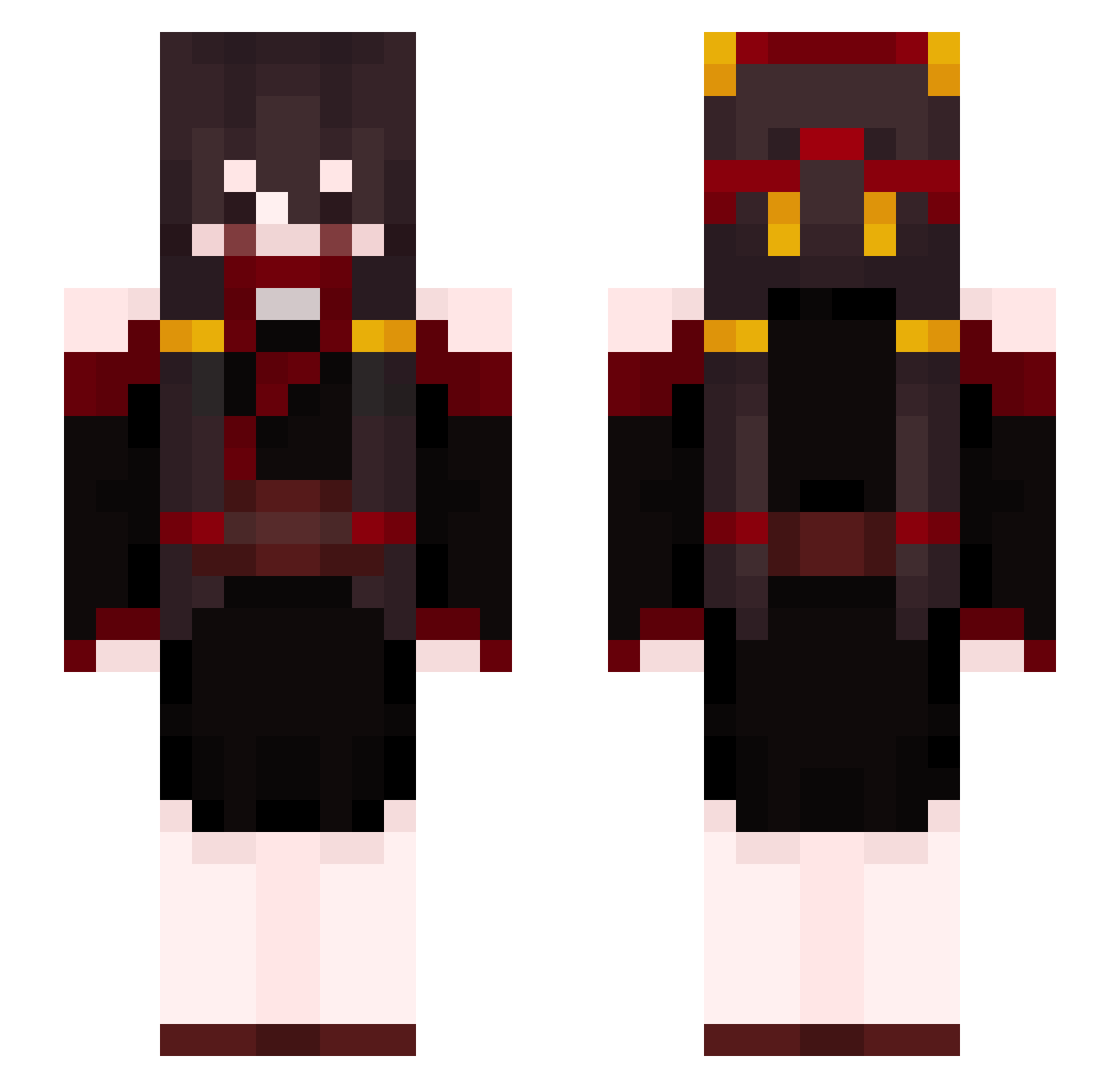 JADMIR_ Minecraft skin, front and back view