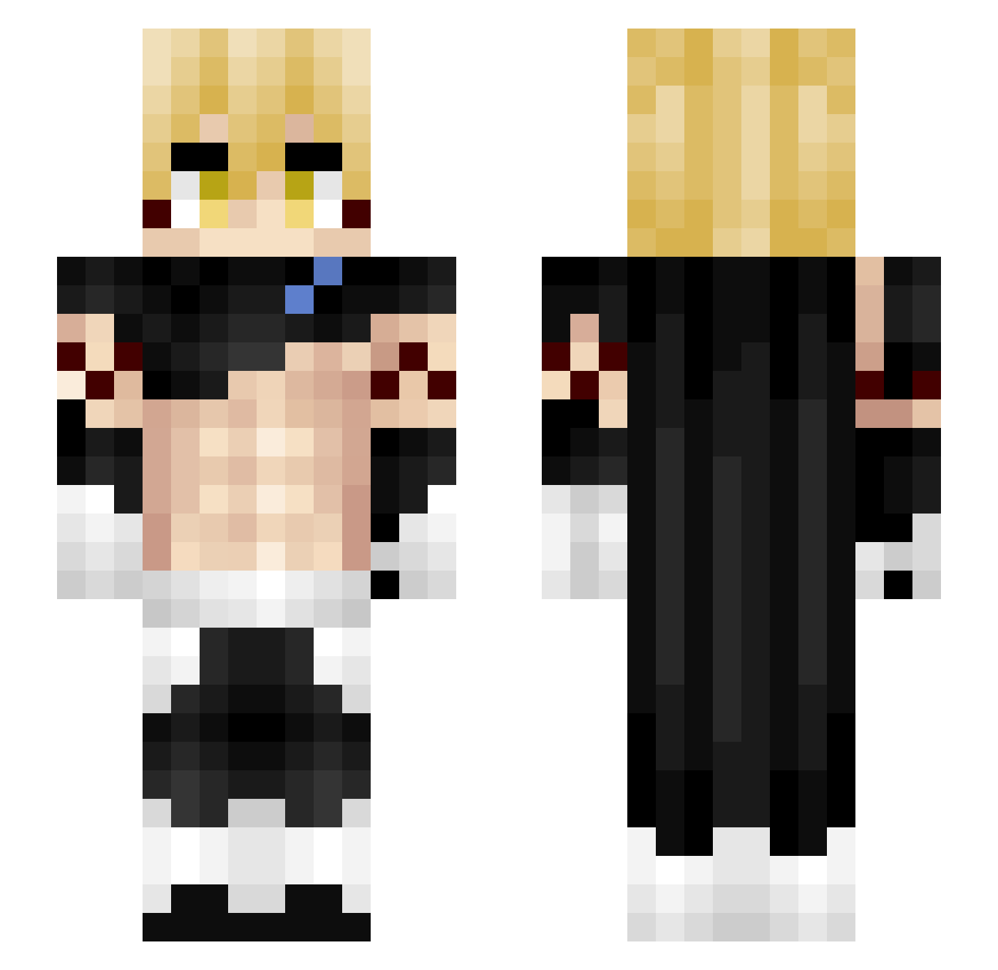 TheAkiho Minecraft skin, front and back view