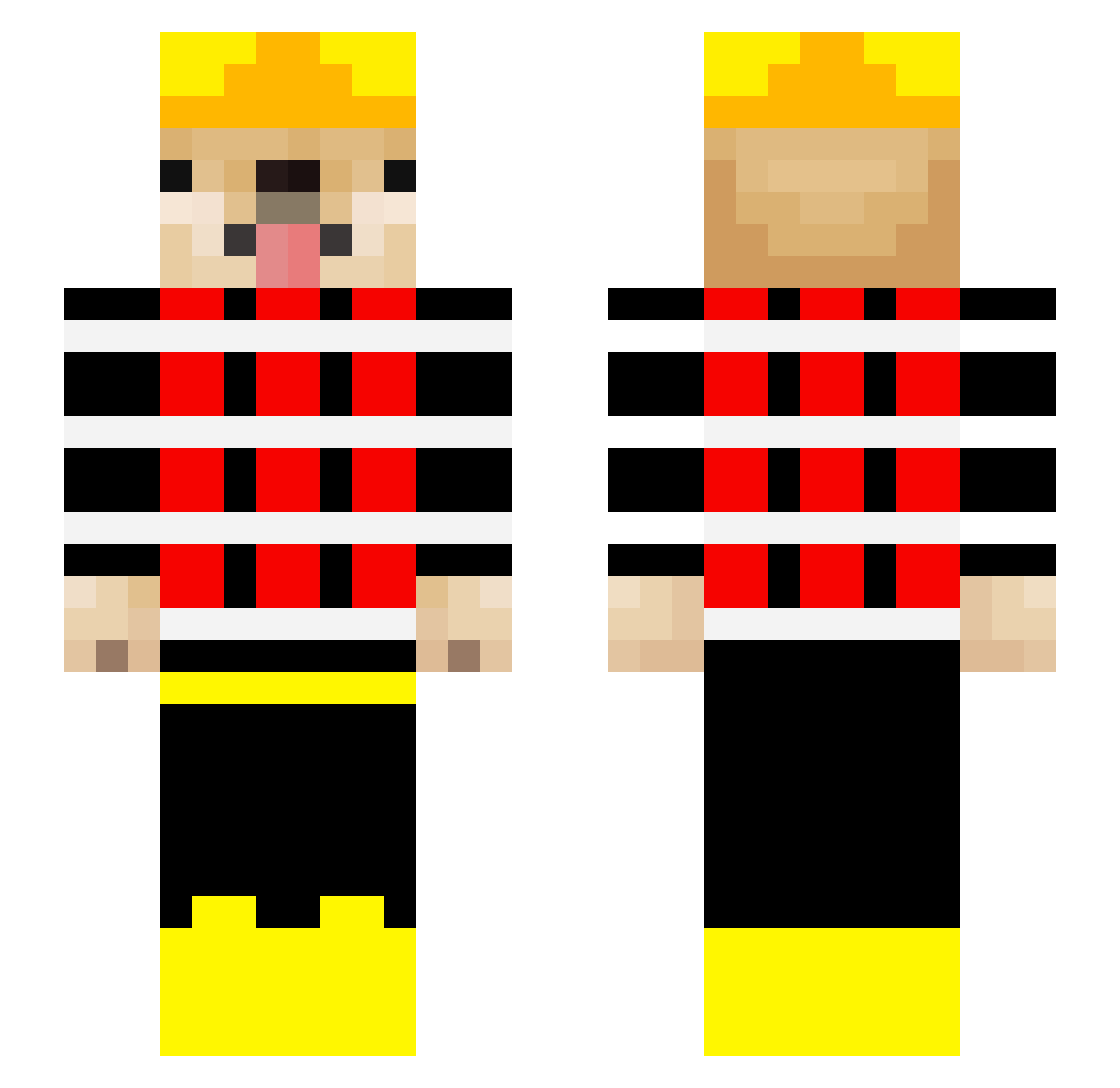 tussyn1co Minecraft skin, front and back view