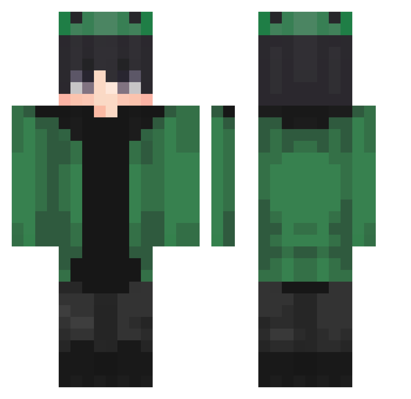 Johnny_64 Minecraft skin, front and back view