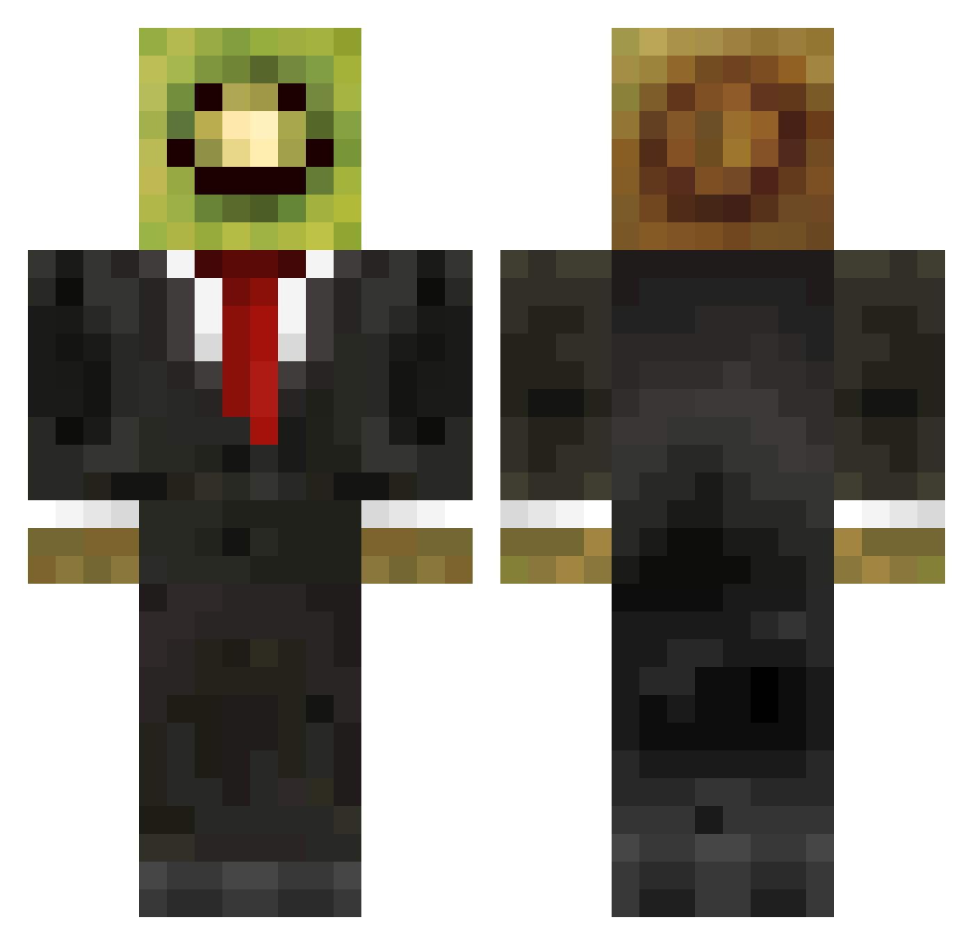 kivisson Minecraft skin, front and back view