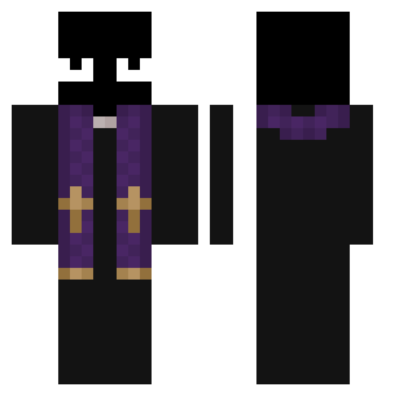 BaryLa2137 Minecraft skin, front and back view