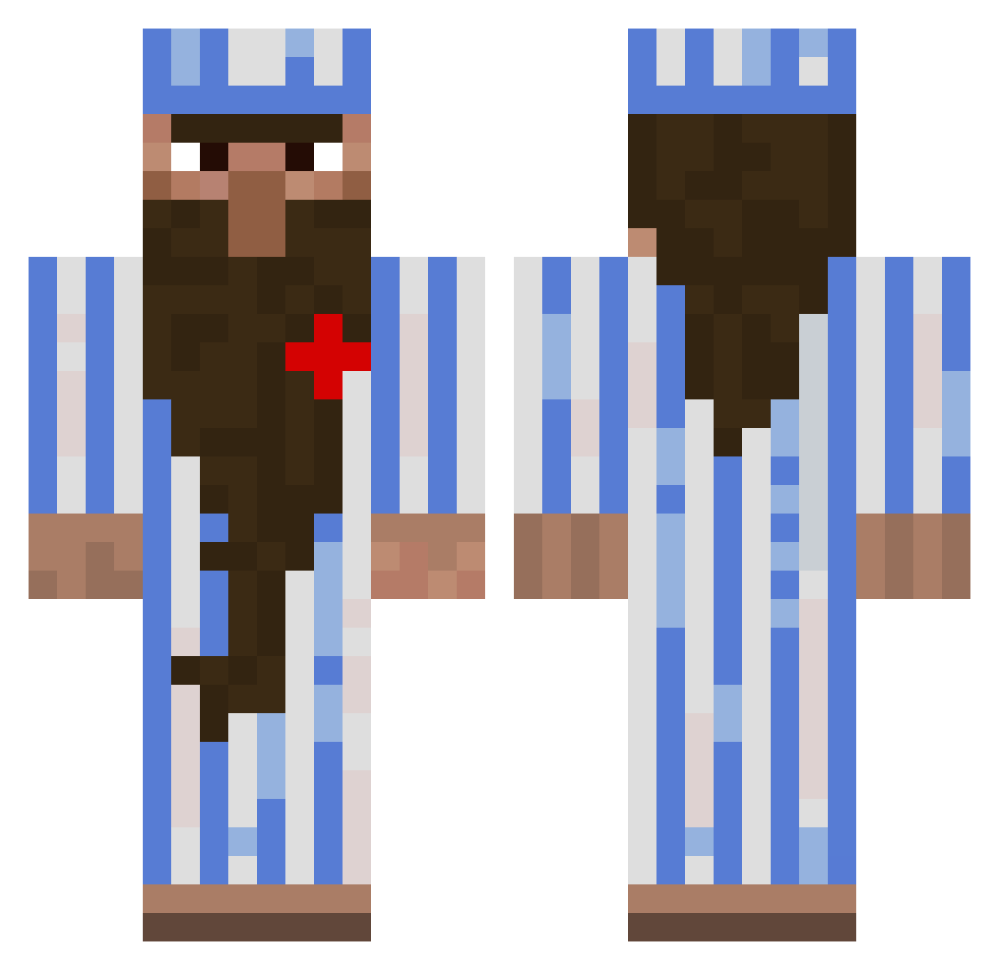 JuanchoTazo Minecraft skin, front and back view