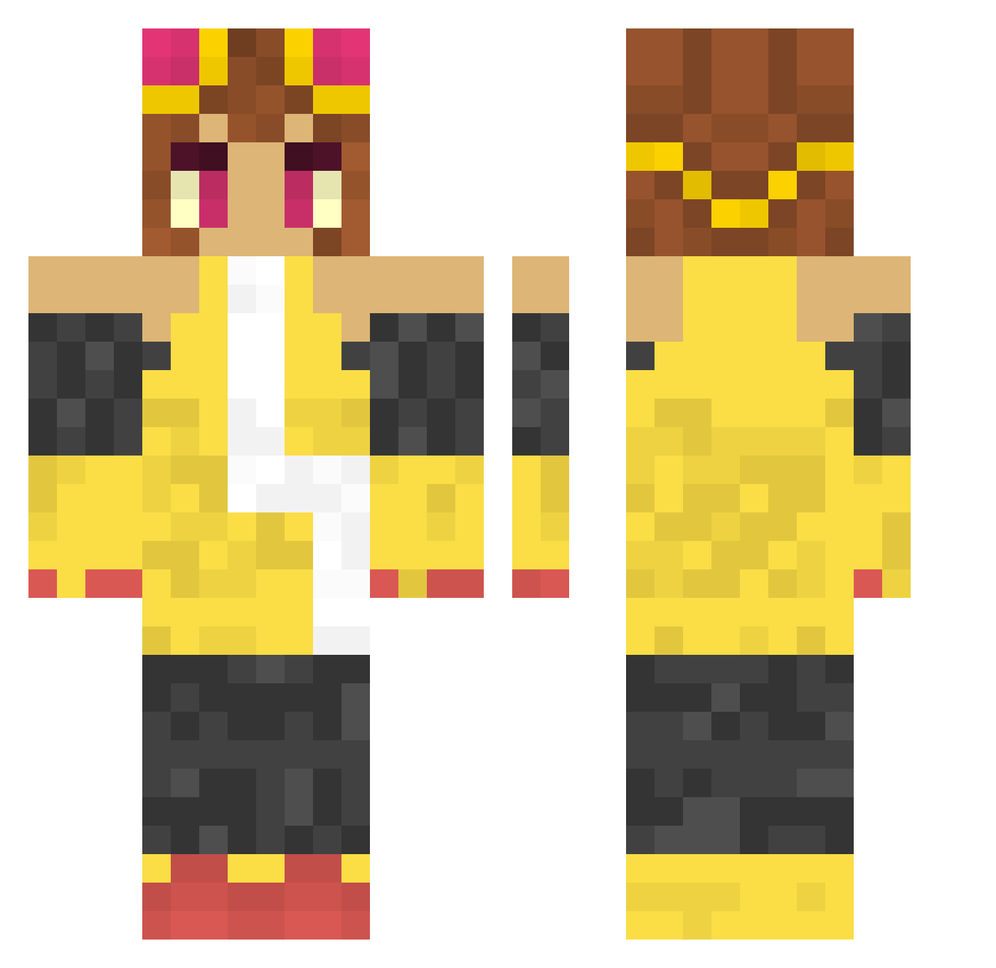ChristosPl Minecraft skin, front and back view