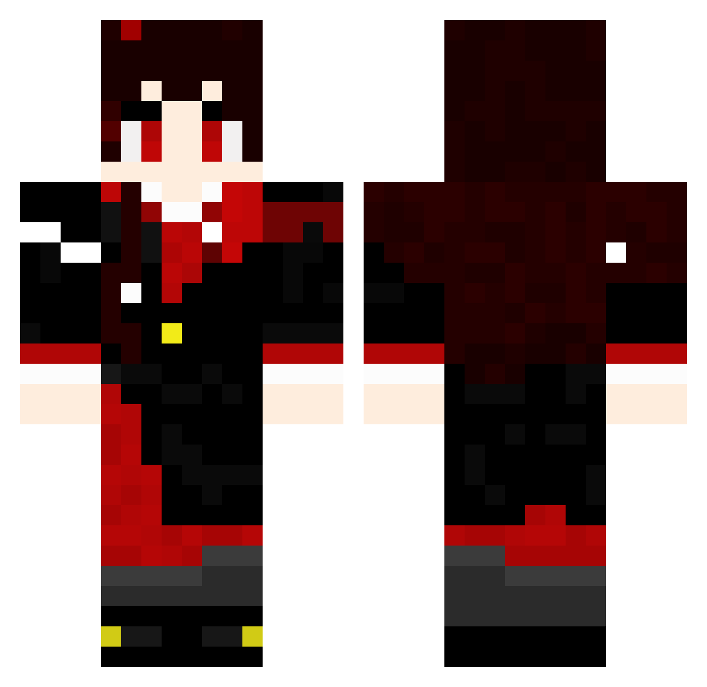zonenoresaba Minecraft skin, front and back view