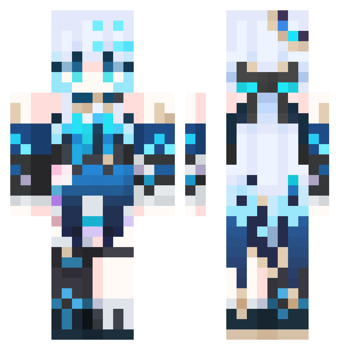 mushroom3457 Minecraft skin, front and back view