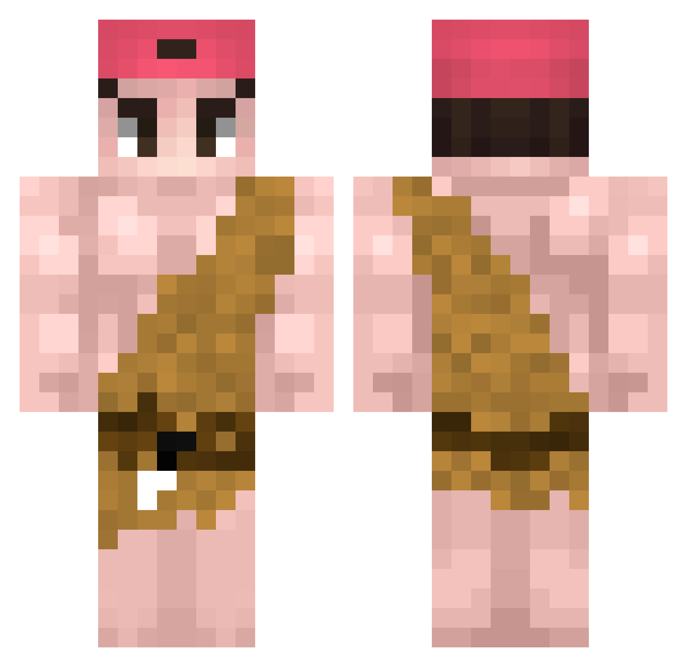 7MoodyYT Minecraft skin, front and back view