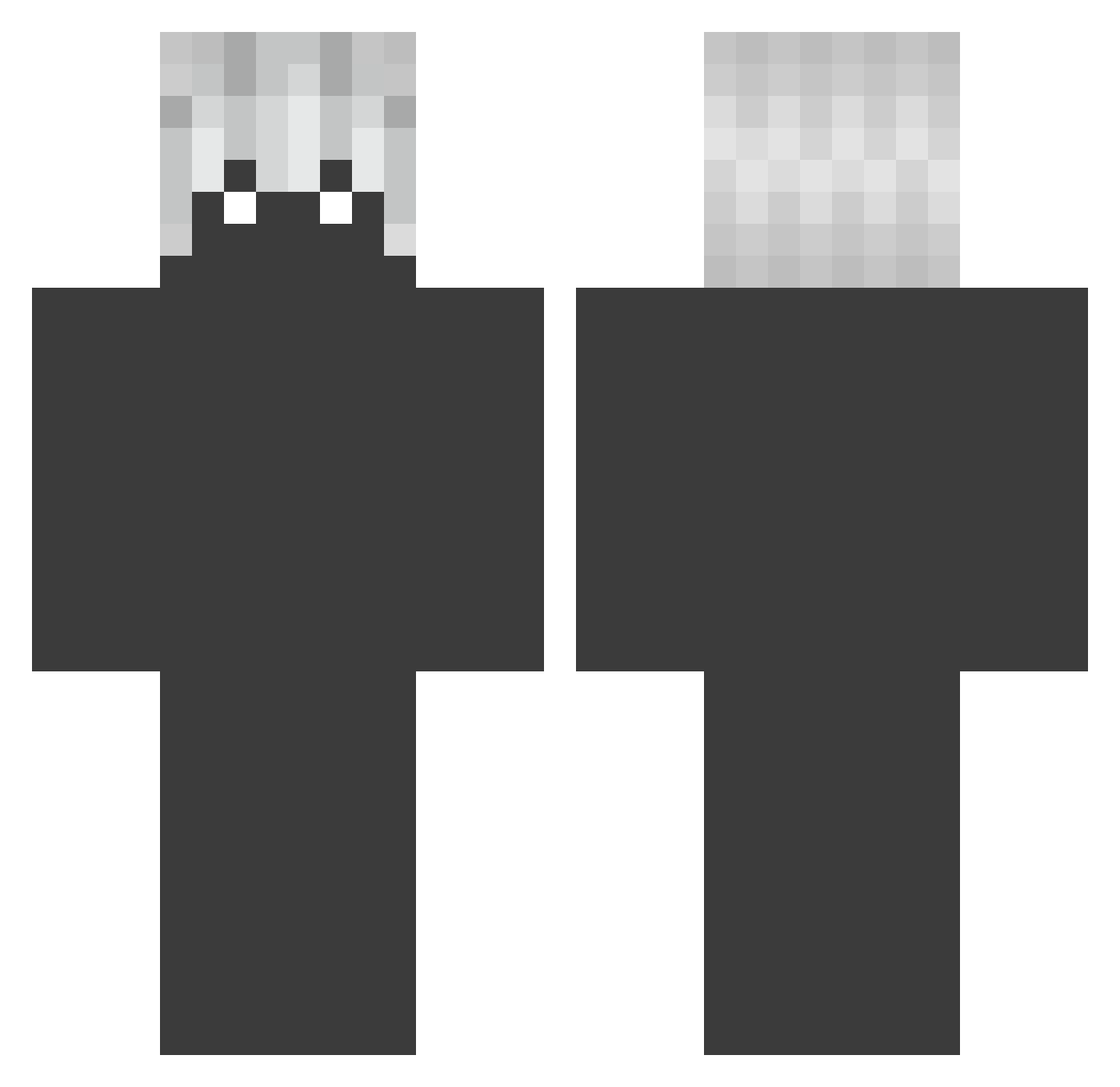 Nanorfirey Minecraft skin, front and back view