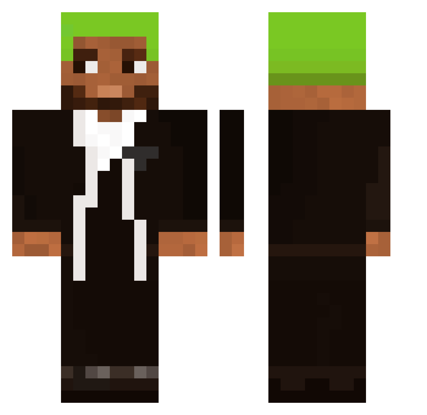 Louis_164 Minecraft skin, front and back view