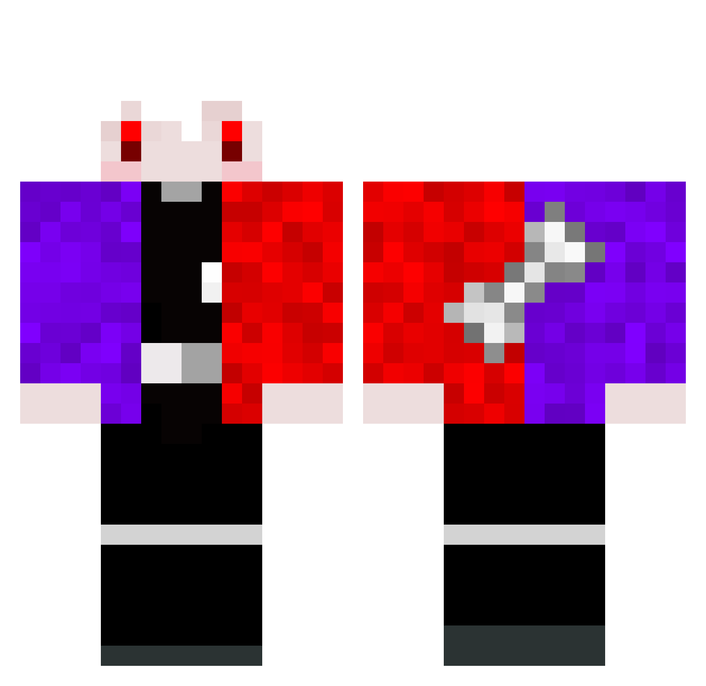 KOBE830 Minecraft skin, front and back view