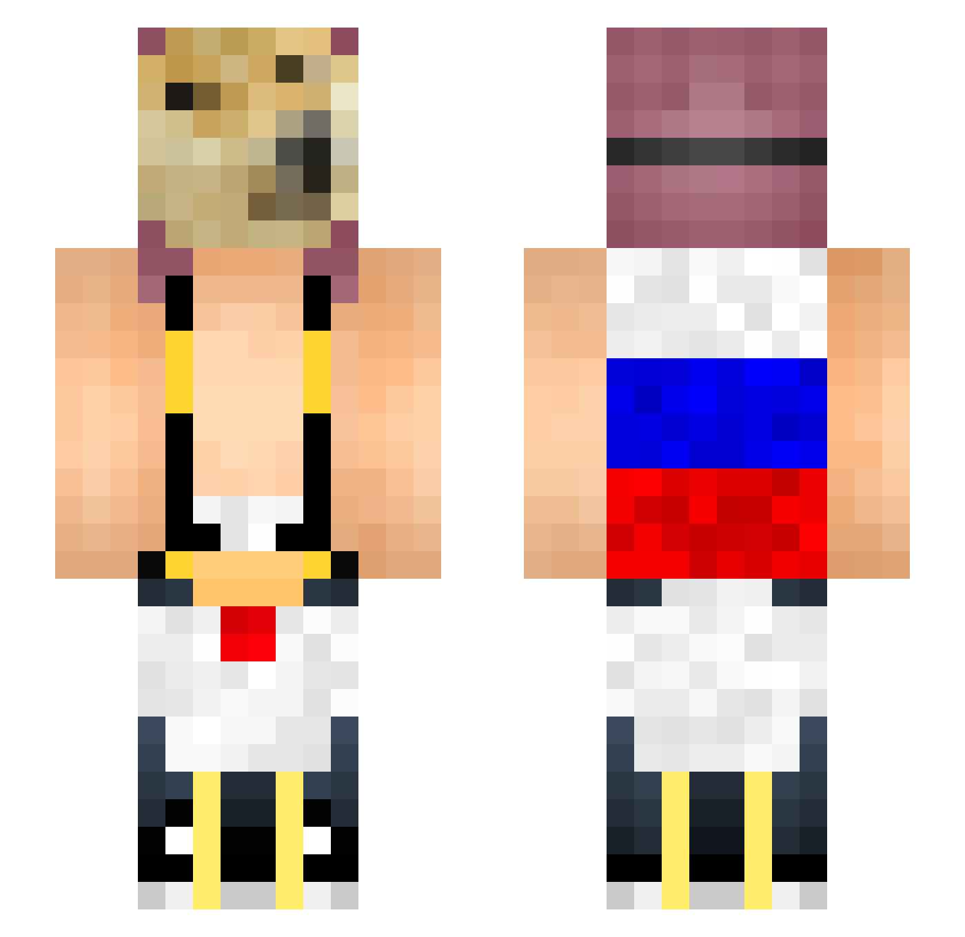Lil_ChocoVanille Minecraft skin, front and back view