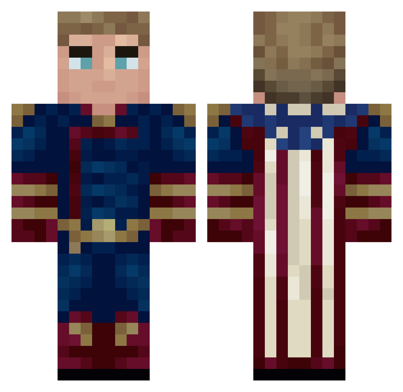 IgorTon Minecraft skin, front and back view