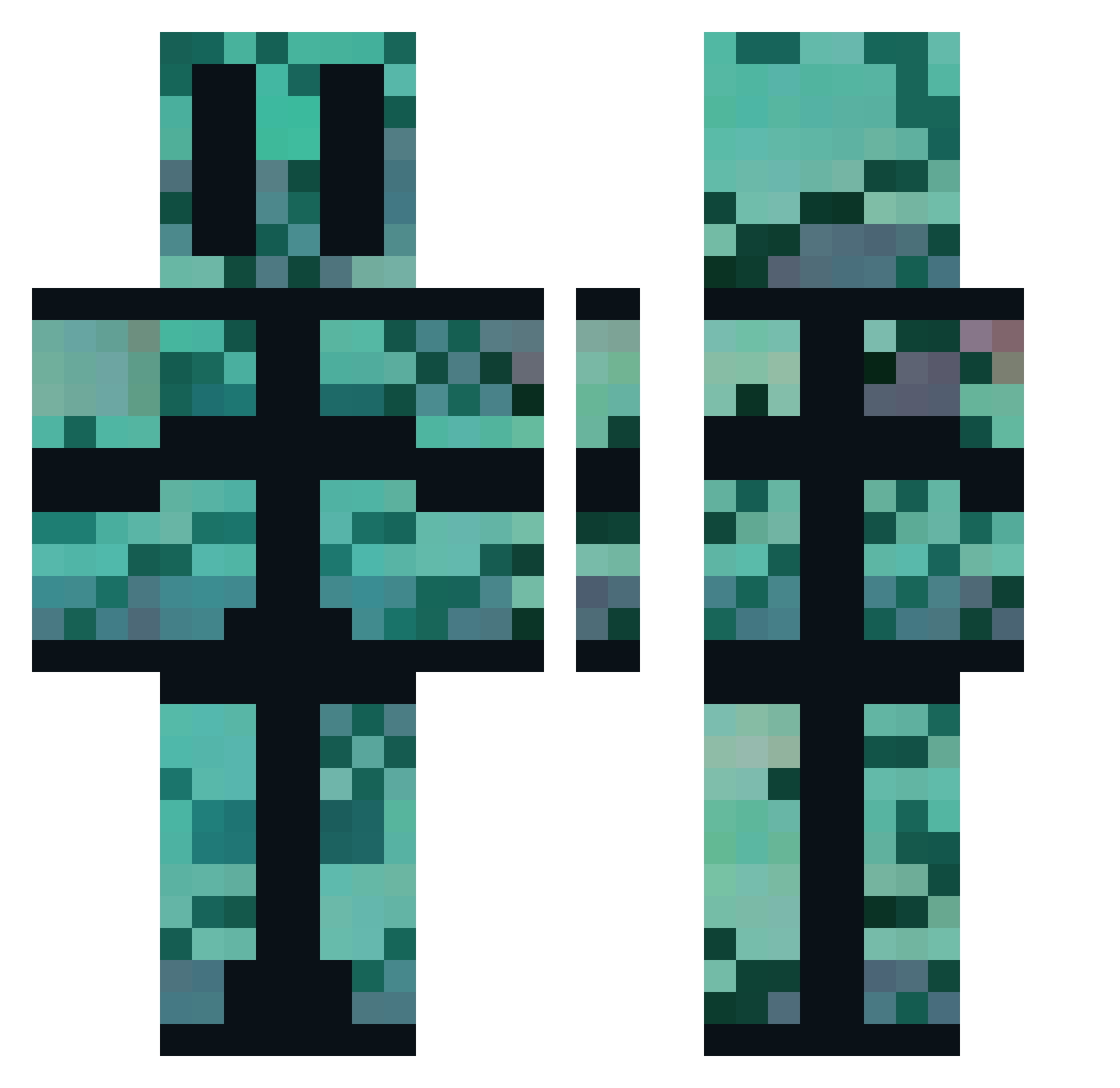 Blaaaaa701 Minecraft skin, front and back view