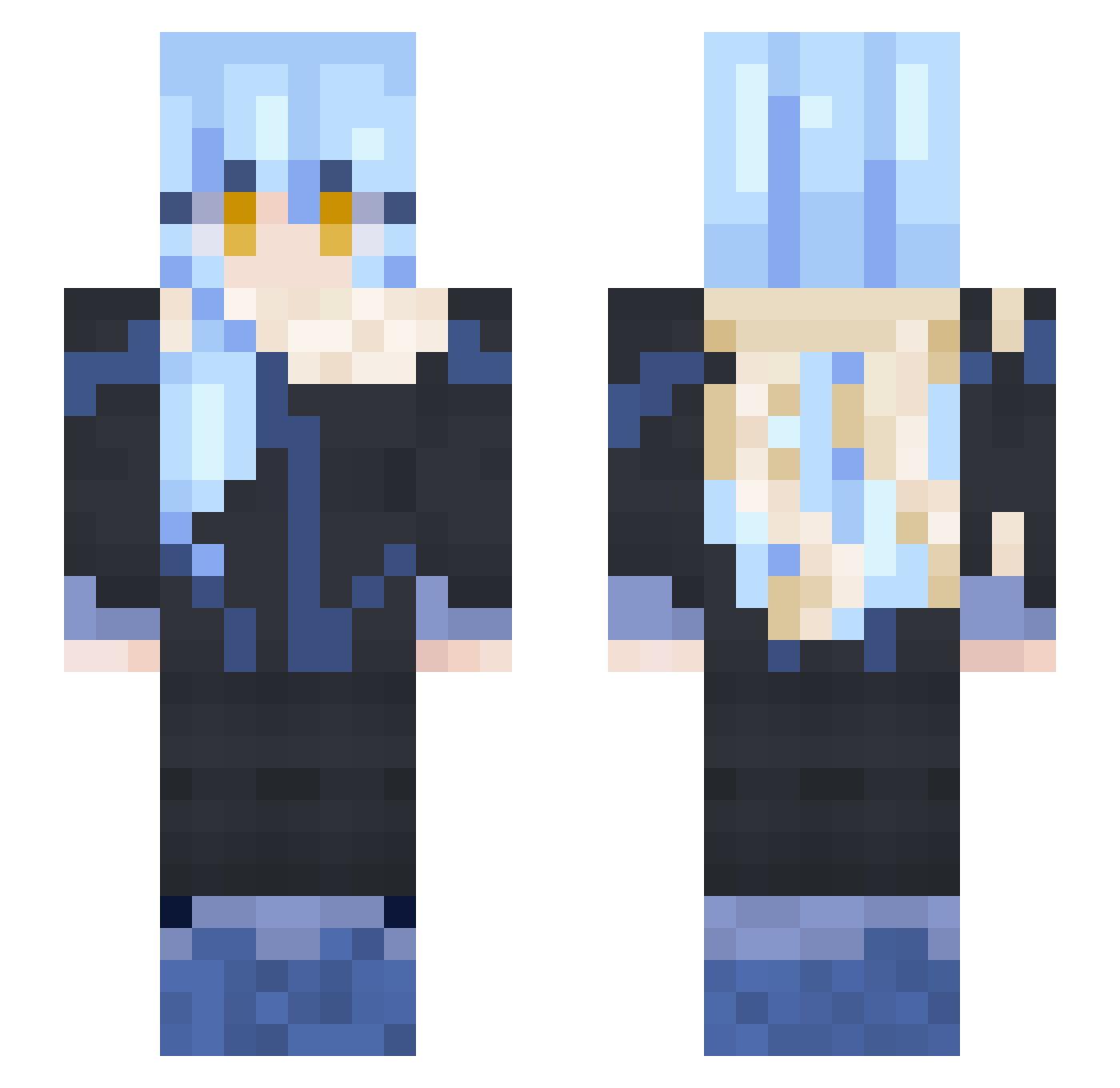 Vanswift Minecraft skin, front and back view