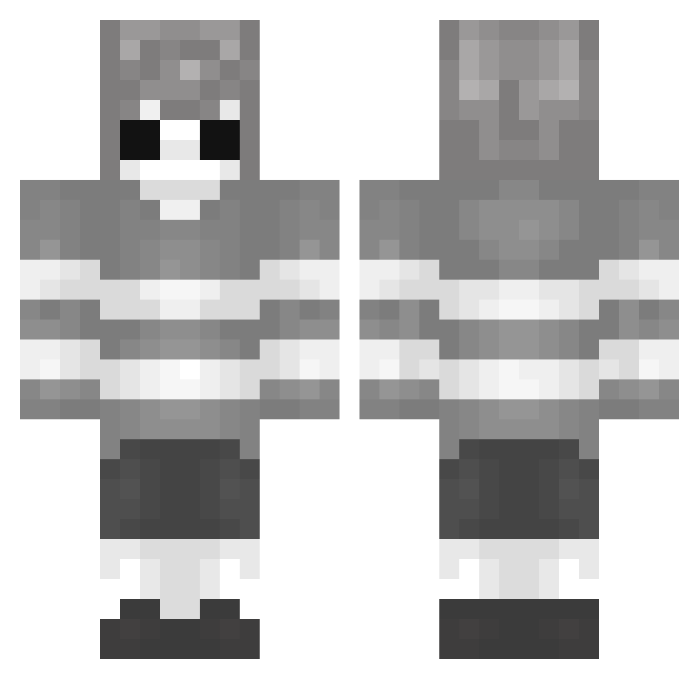 DIVIIDERS Minecraft skin, front and back view