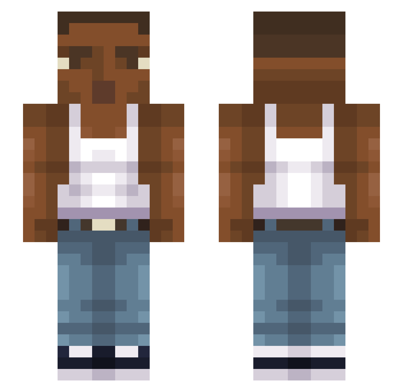Lizardgame08 Minecraft skin, front and back view