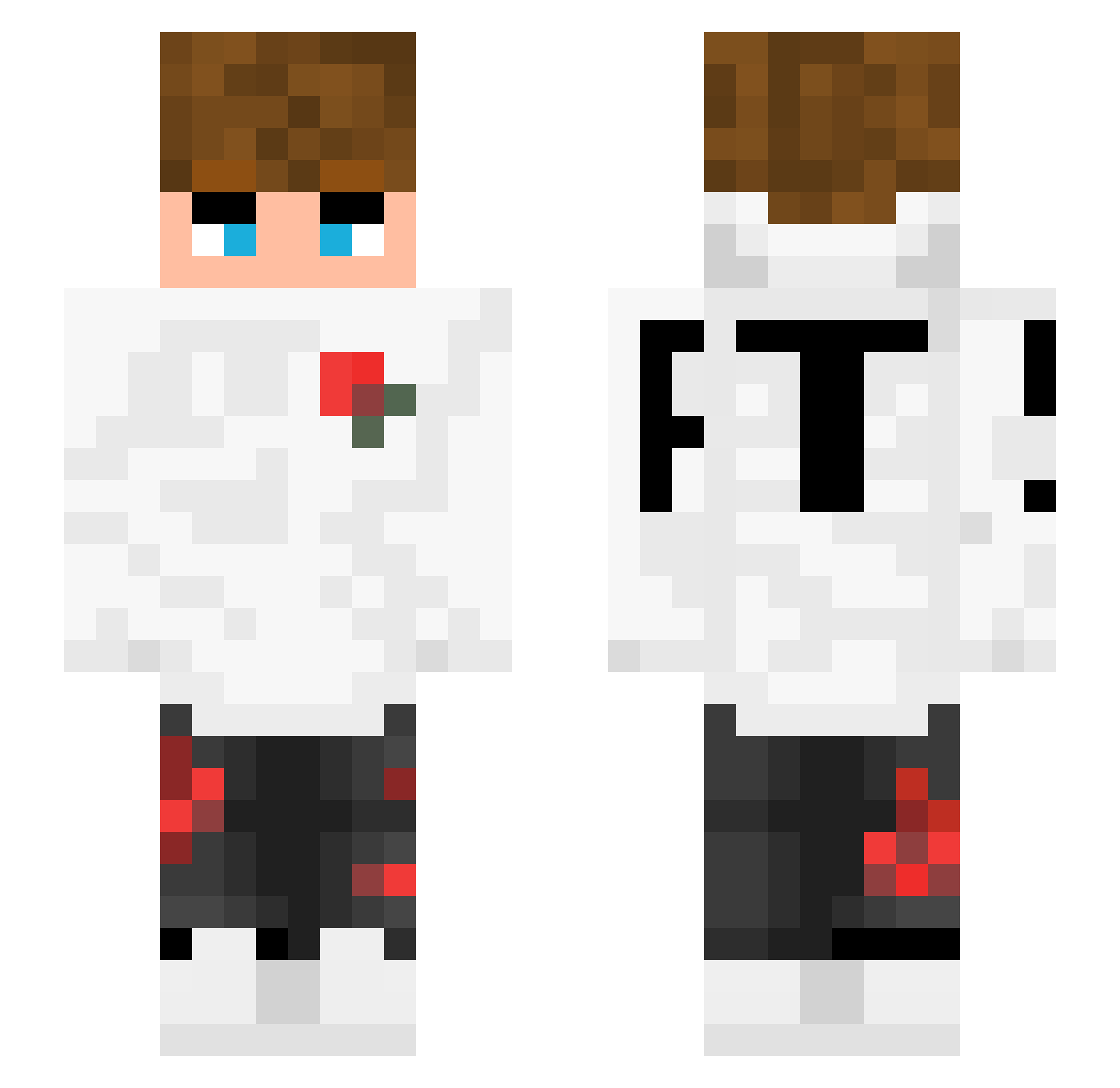 XERO837907 Minecraft skin, front and back view