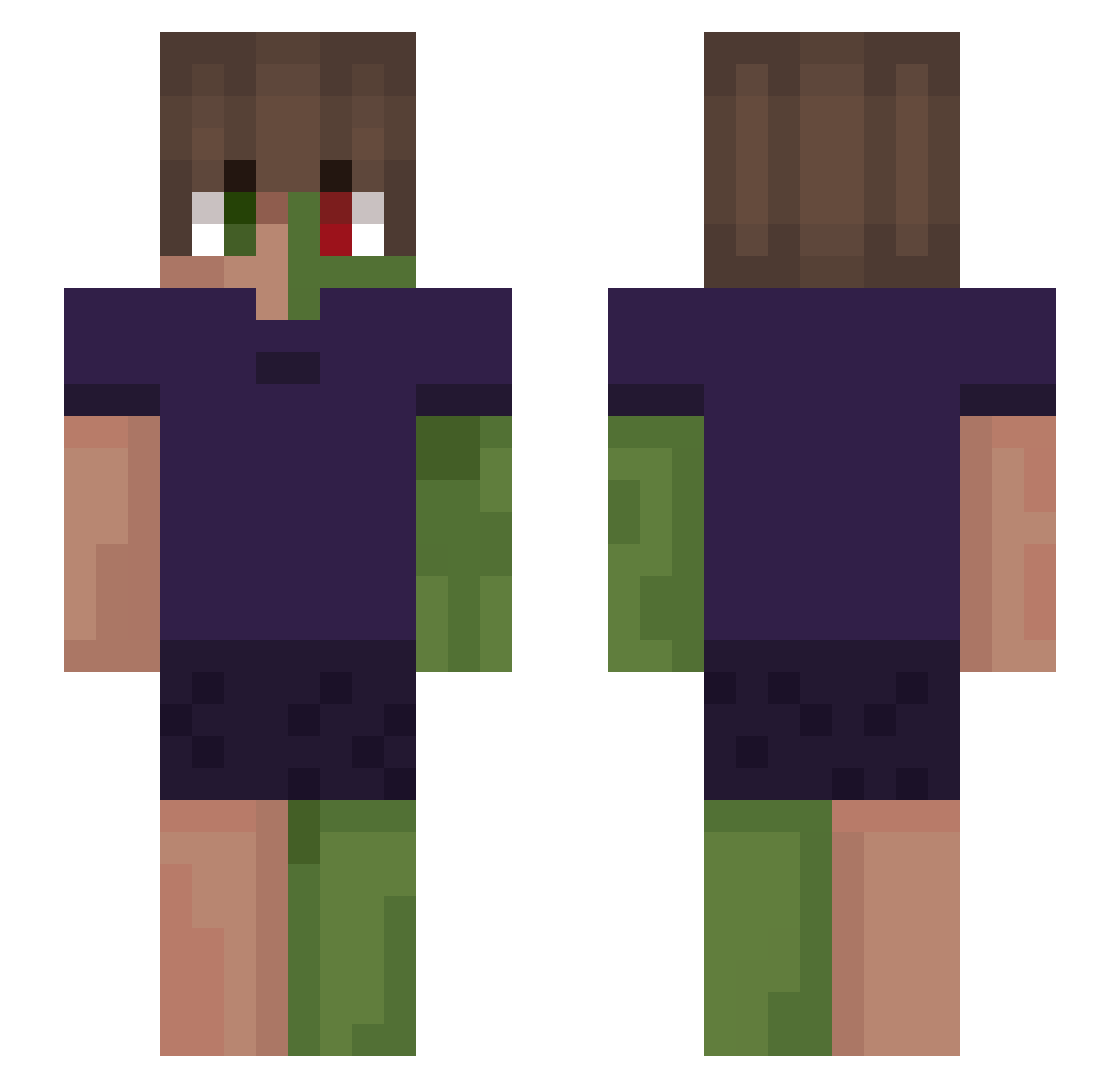 W_BENZ Minecraft skin, front and back view